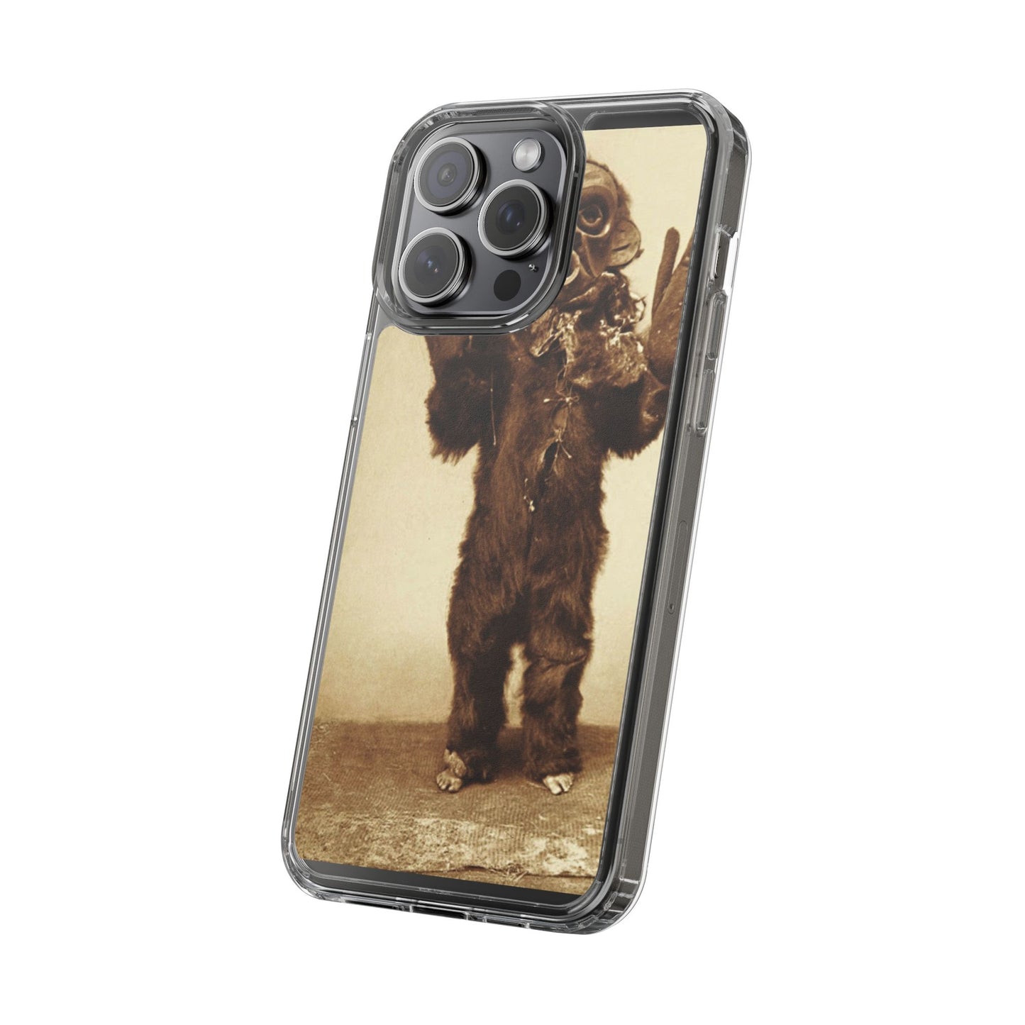 Yei Vintage Monster Clear Phone Case, Unique Phone Cover, Halloween Gift, Retro Style Case, Fun Accessories