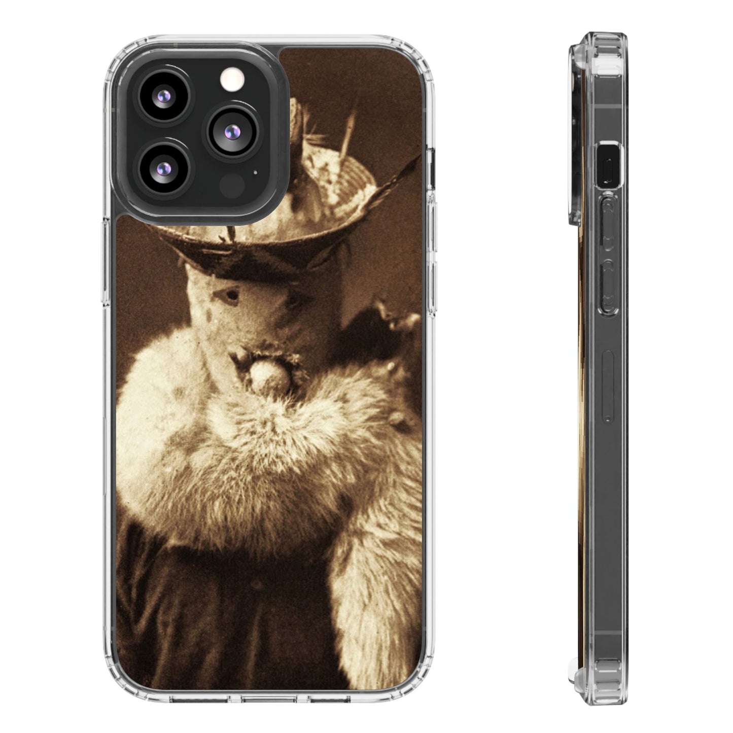 Yei Vintage Cat Photography Phone Case, Clear Cases, Unique Gift for Cat Lovers, Phone Accessory, Stylish Tech Gear, Animal Art