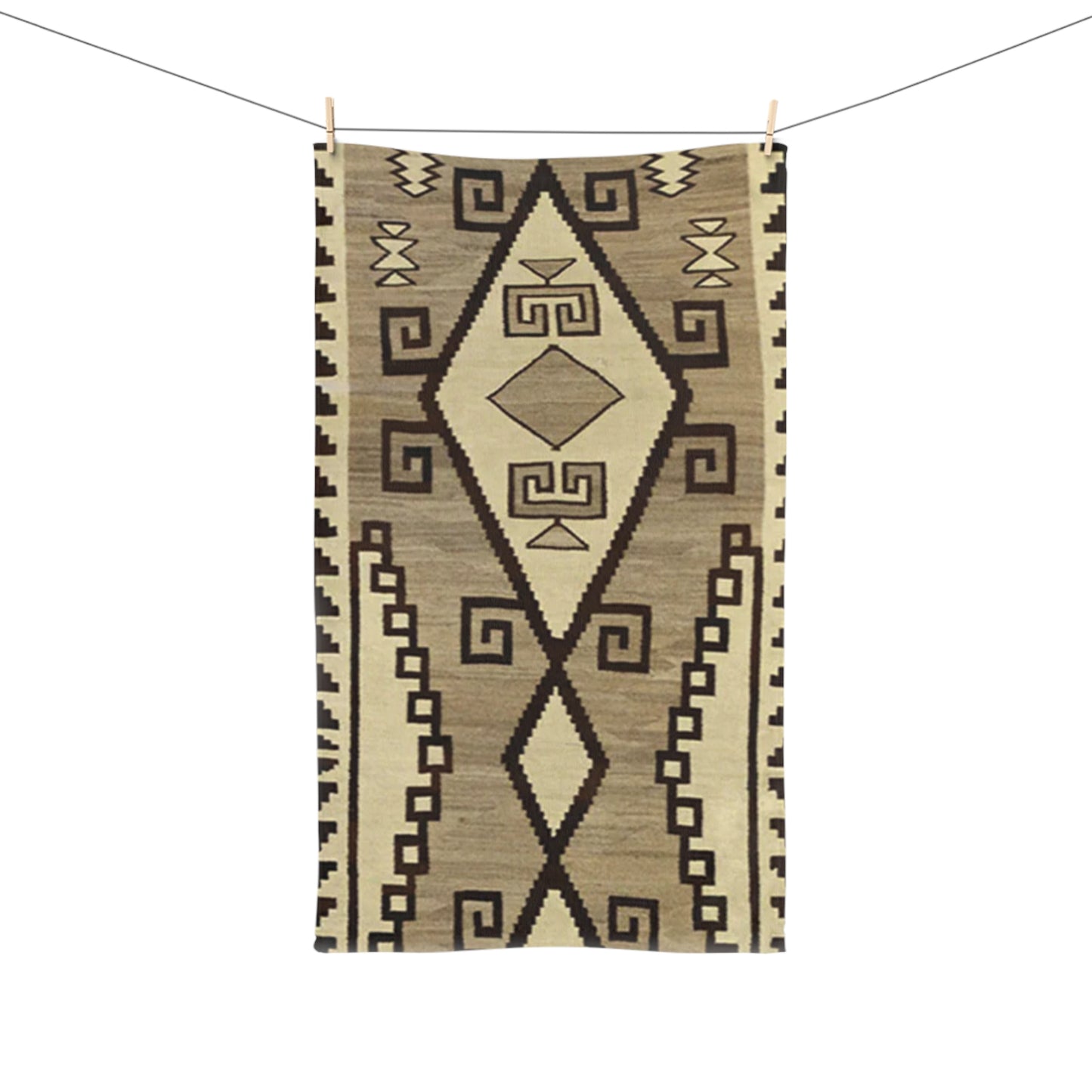 Yei Hand Towel - Rustic Home Decor, Bathroom Accessory, Gift for Housewarming, Southwestern Style, Unique Towels