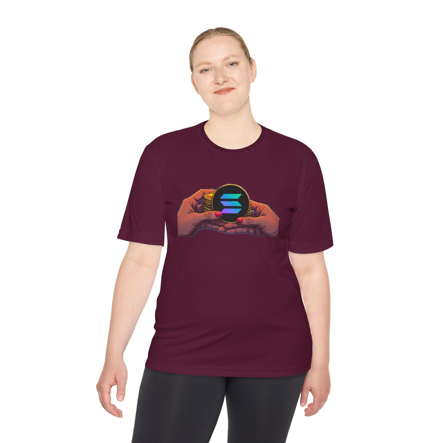 Unisex Moisture Wicking Tee featuring SOLANA & YZY designs, Perfect for Athletes, Casual Wear, Fitness Goals, Everyday Use, Sports Events