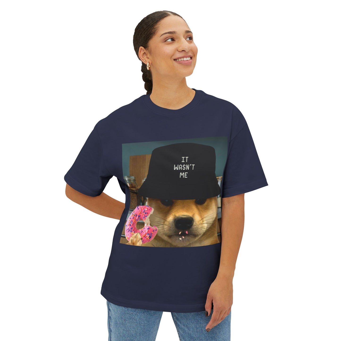 WIF Boxy Tee, Unisex Oversized T-Shirt, Gift for Dog Lovers, Cute Pet Apparel, Casual Everyday Wear, Funny Graphic Tee