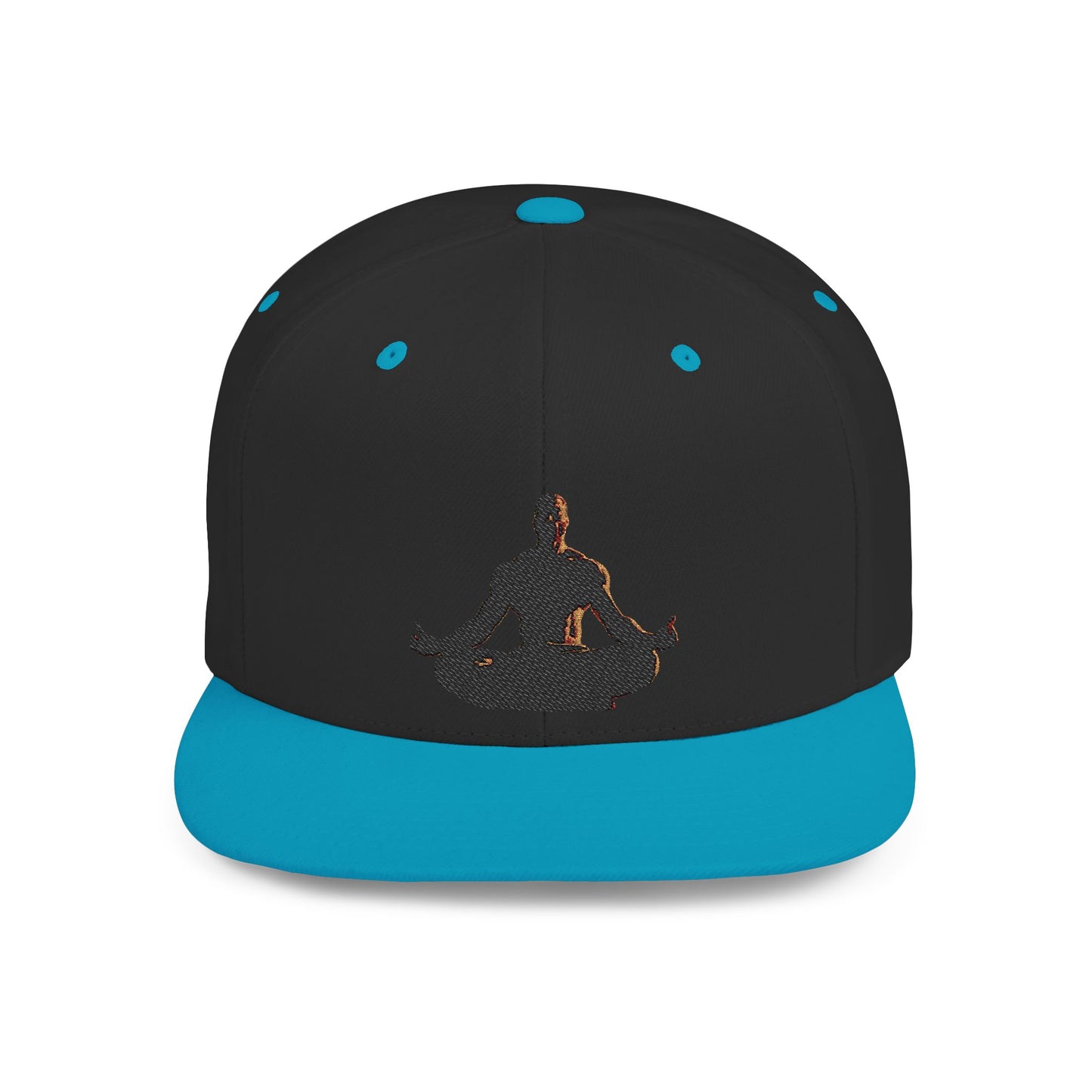GIGA Zen Meditation Flat Bill Snapback Hat, Mindfulness Cap, Yoga Headwear, Gift for Him/Her, Casual Everyday Wear, Stylish Accessory