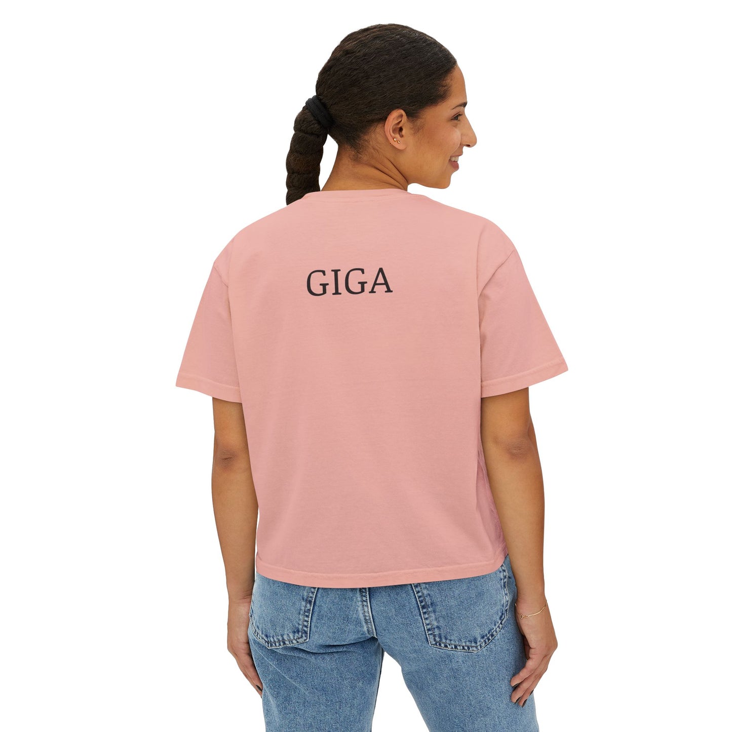 GIGA Empowerment Women's Boxy Tee - Her Body My Choice, Feminist Top, Graphic Tee, Casual Wear, Gift for Activists