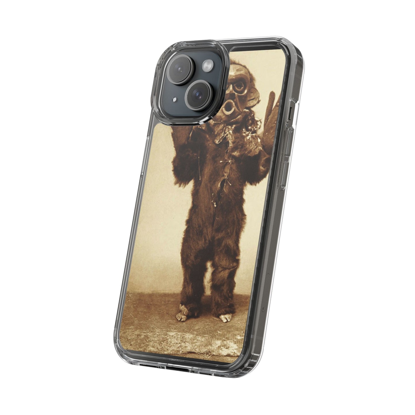 Yei Vintage Monster Clear Phone Case, Unique Phone Cover, Halloween Gift, Retro Style Case, Fun Accessories