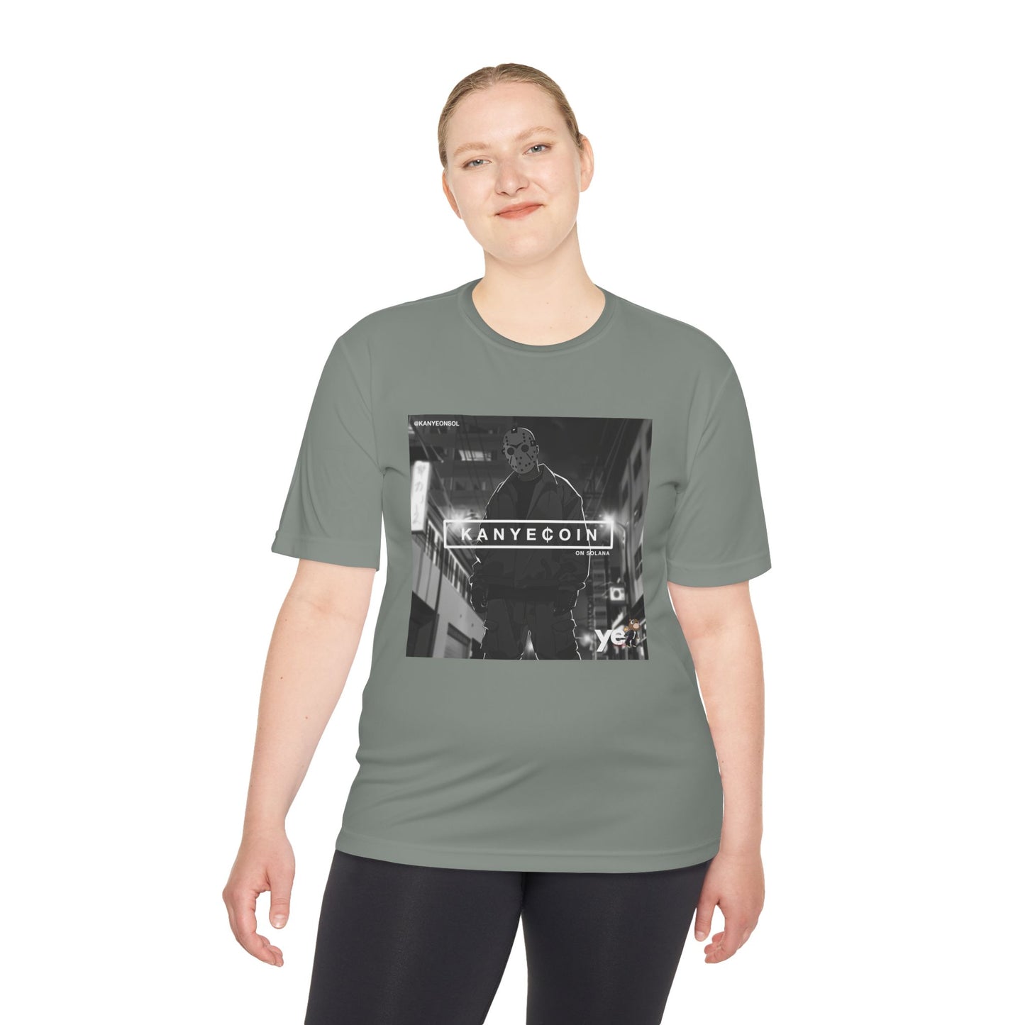 KANYECOIN Unisex Moisture Wicking Tee, Cool Graphic Tee, Music Lover Gift, Urban Style Shirt, Sportswear, Trendy Tee for Fans