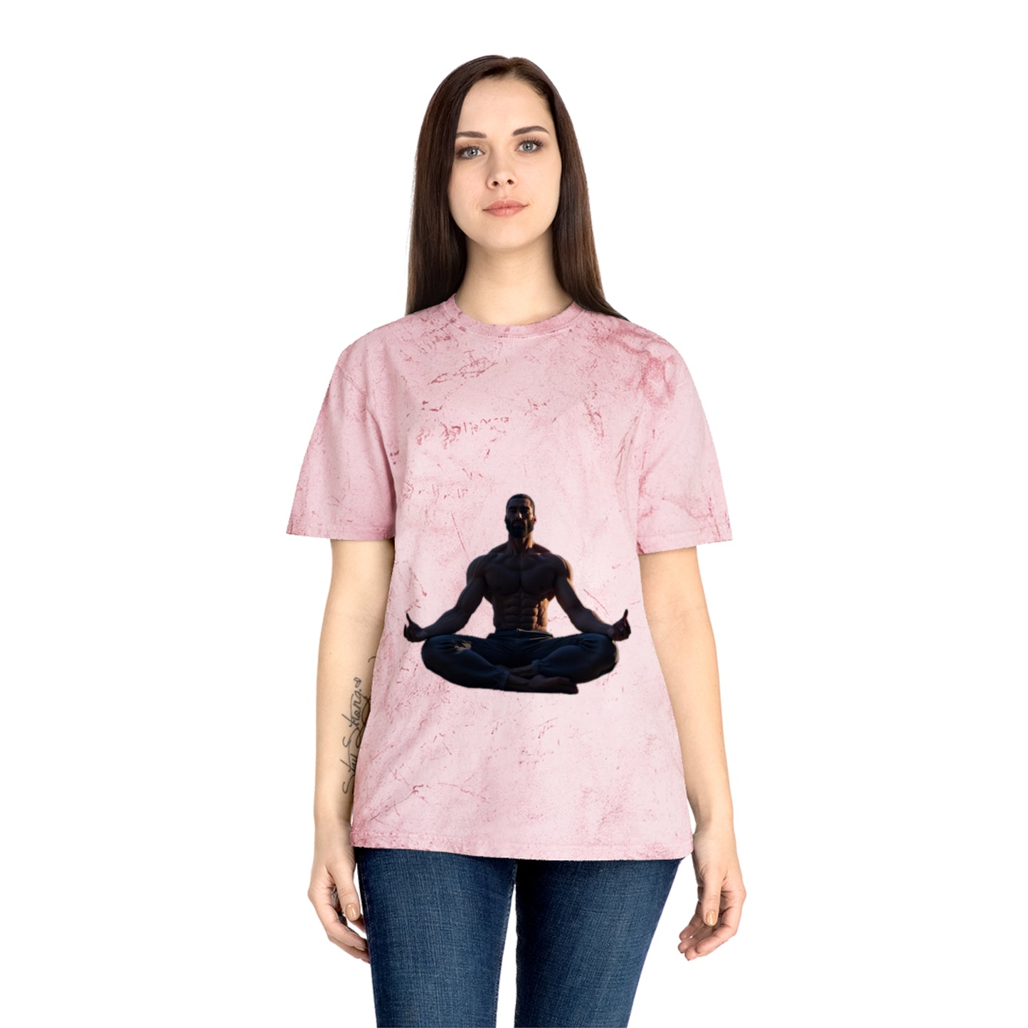 GIGA Color Blast Meditation T-Shirt | Unisex Vibe, Unique Gift for Yoga Lovers, Inspirational Wear, Gigachad Design, Casual Fashion