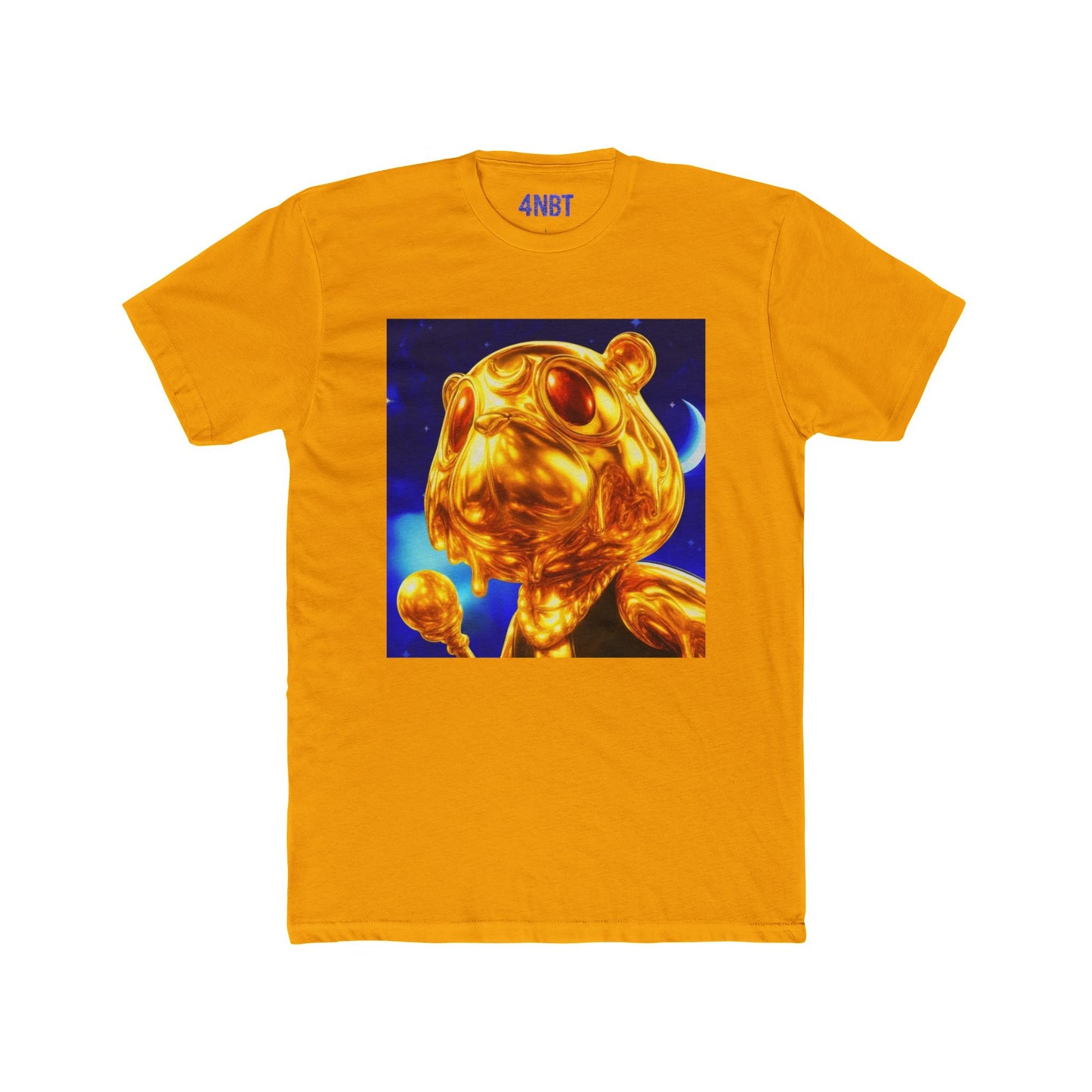 4NBT Golden Bear Unisex Crew Tee, Funky Graphic T-Shirt, Casual Streetwear, Unique Gift, Art Tee for Animal Lovers
