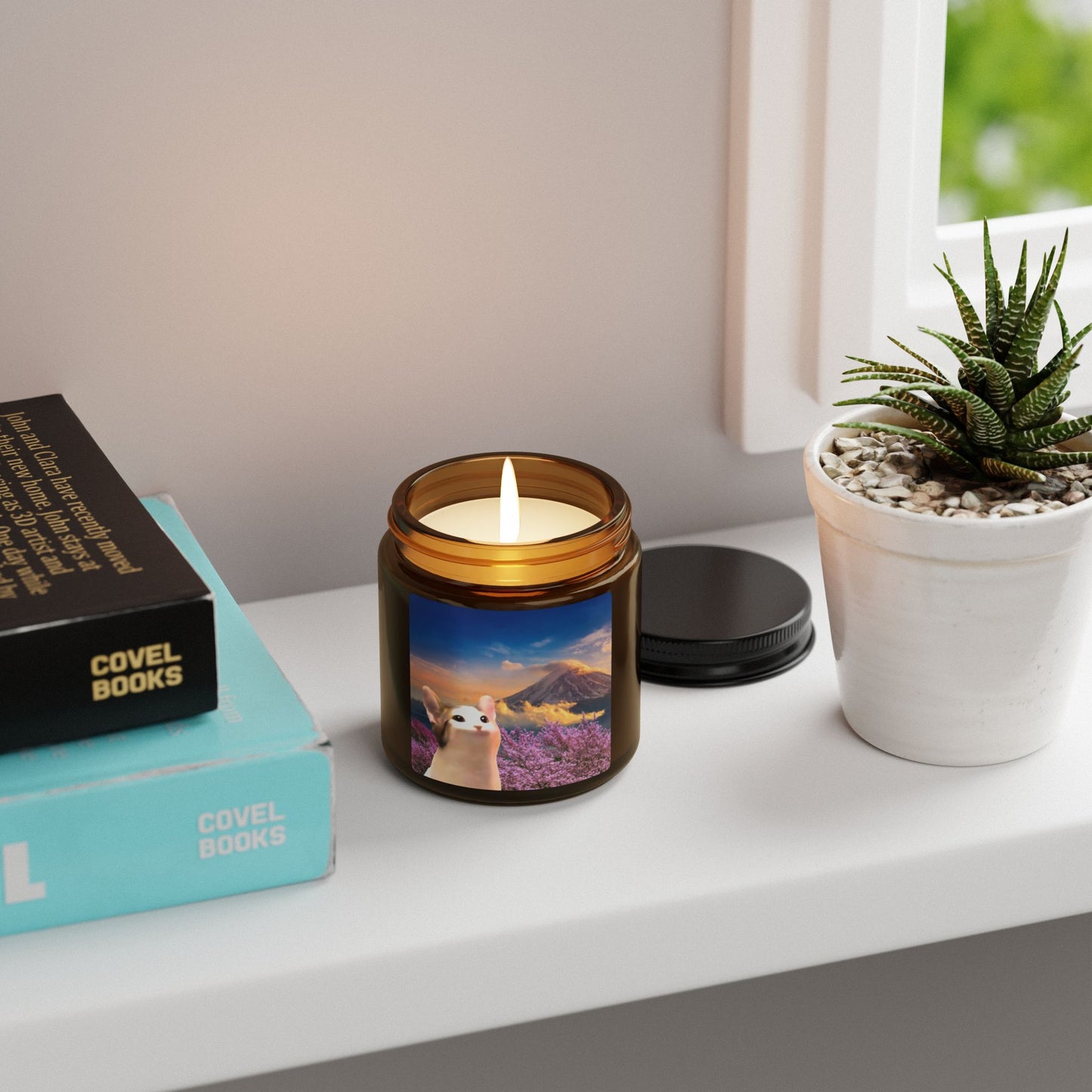 POPCAT Charming Scented Soy Candle, Cozy Ambiance, Candle Gift, Home Decor, Relaxation, Aromatherapy