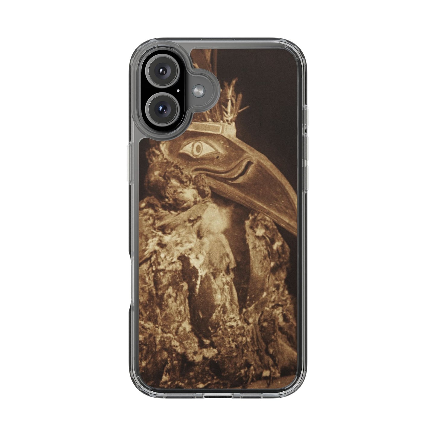 Yei Vintage Bird Design Clear Phone Case, Artistic Phone Accessories, Unique Gift for Nature Lovers, Eco-Friendly Tech Case, Stylish Protection