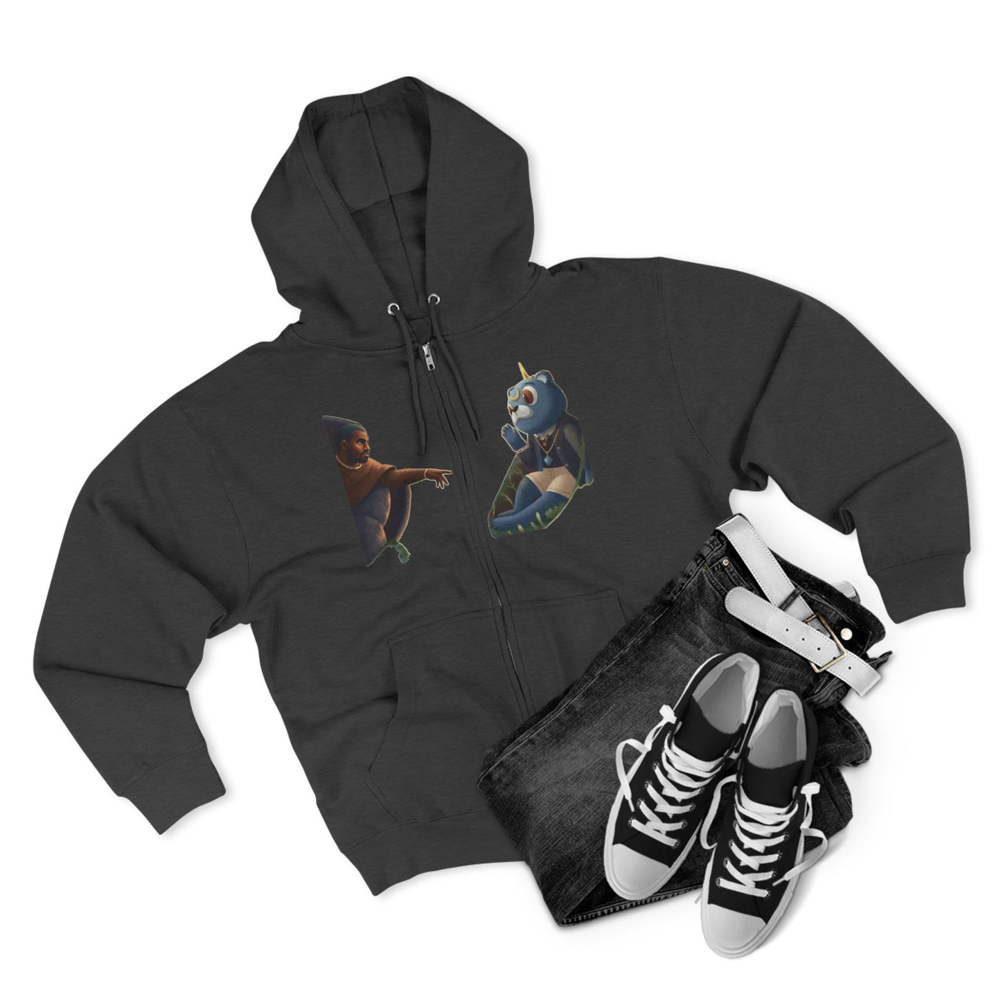 4NBT Unisex Graphic Zip Hoodie with Unique Designs, Cozy Casual Wear, Perfect Gift for Friends, Streetwear Essentials, Unisex Fashion Item