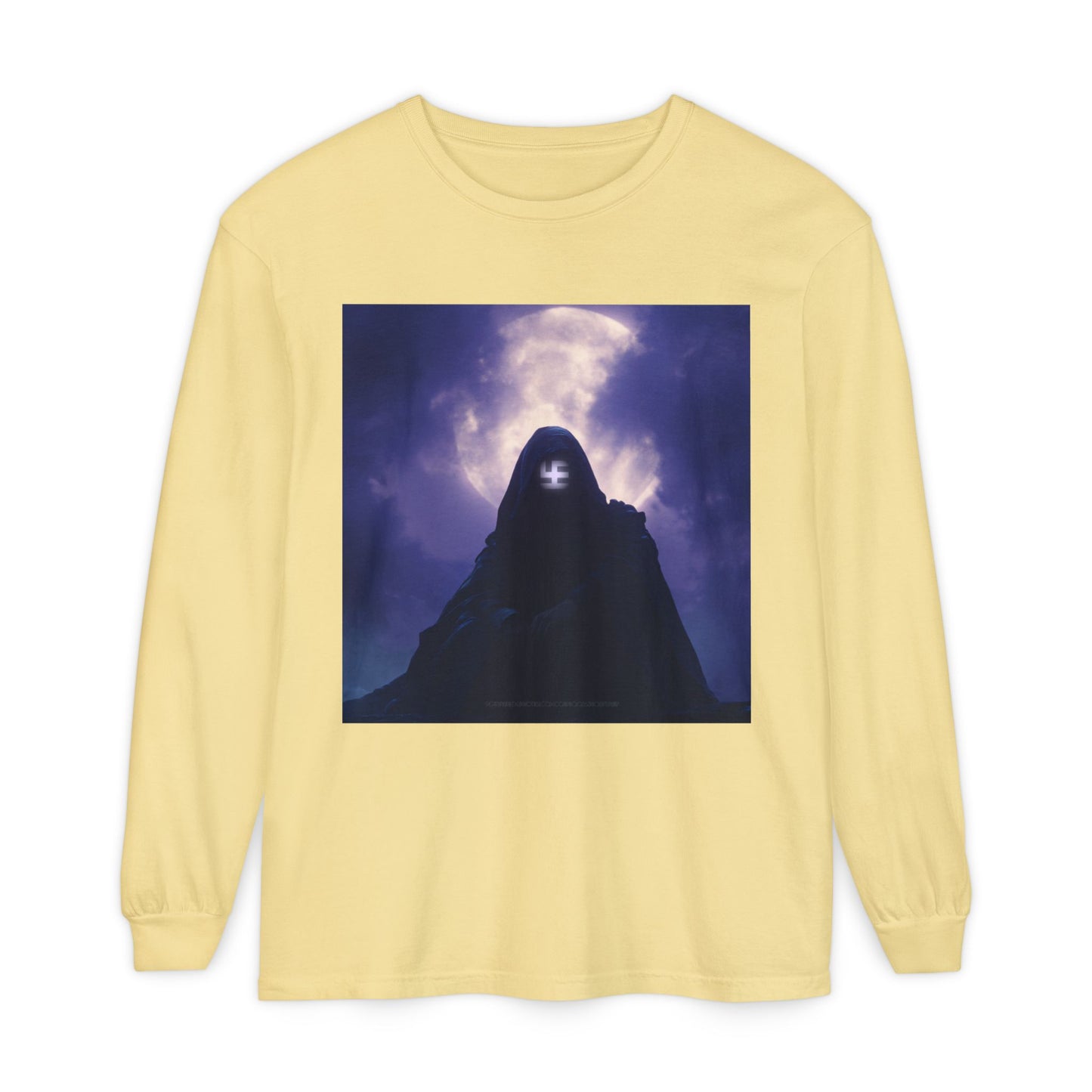 Swasticoin Mystical Mountain Long Sleeve T-Shirt | Unisex Graphic Tee, Trendy Layering Top, Casual Wear, Perfect Gift for Adventurers