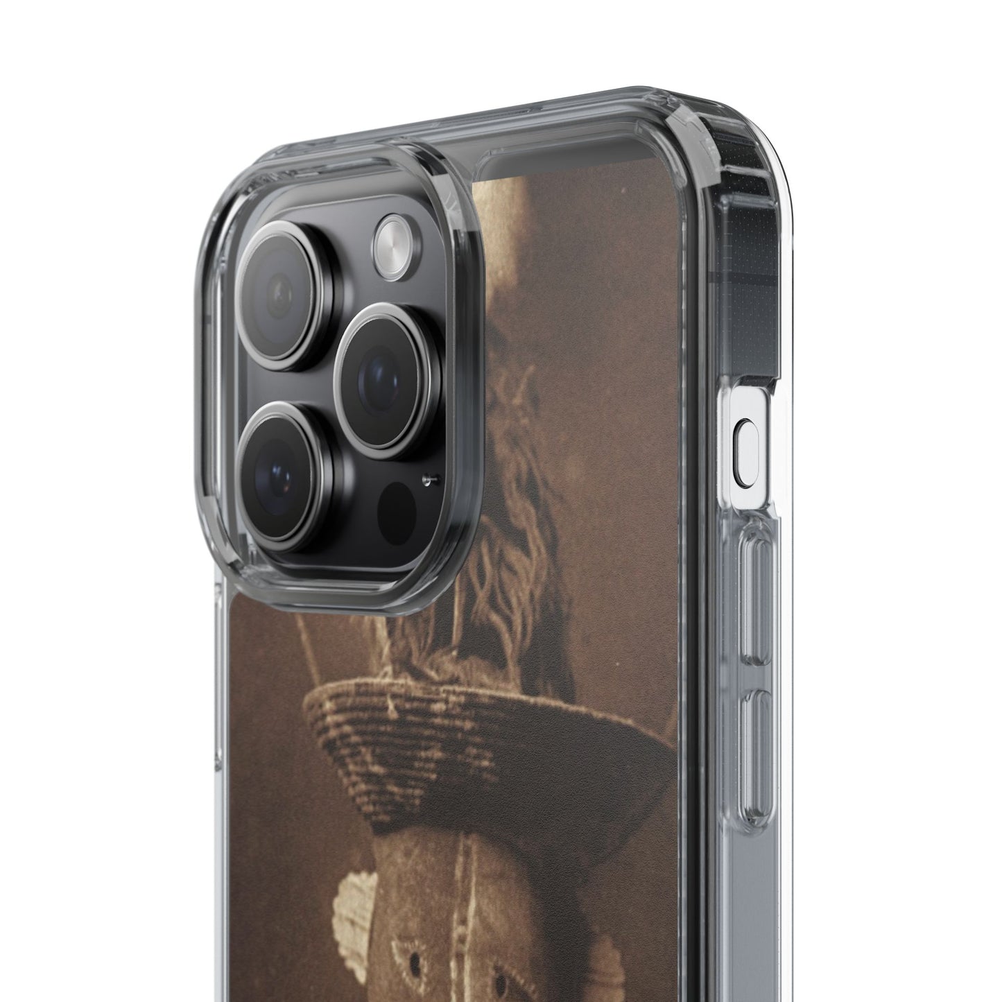 Yei Vintage Ethnic Clear Phone Case, Unique Phone Protector, Bohemian iPhone Case, Artistic Clear Cover, Cultural Phone Accessory