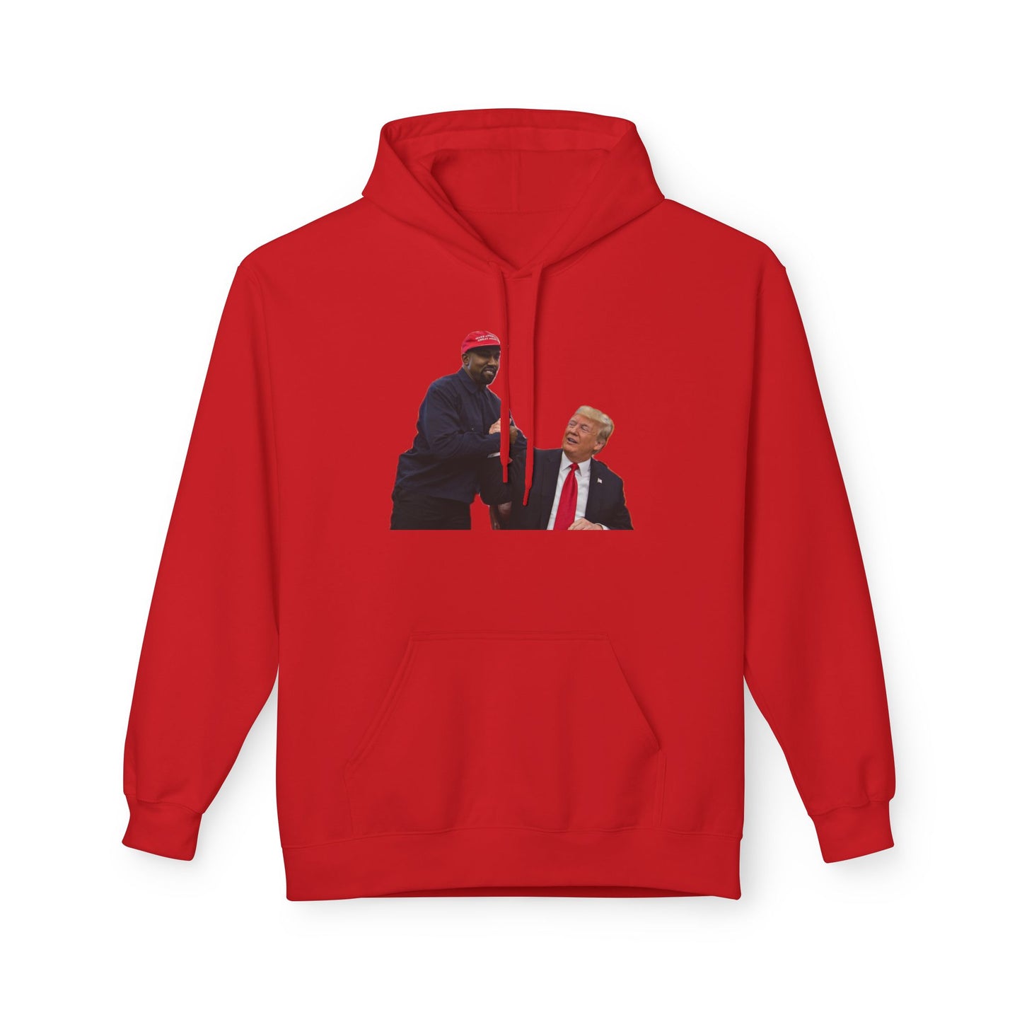 Ye & DJT Funny Political Fleece Hoodie, Unisex Softstyle Hoodie, Gift for Political Humor, Casual Wear, Election Day Apparel, Meme Clothing