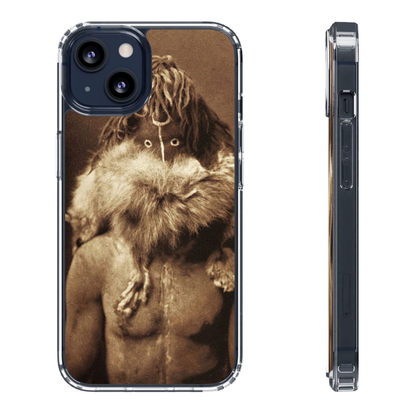 Yei Vintage Art Phone Case, Clear Case, Unique Gift for Art Lovers, Bohemian Style, Customizable Phone Cover, Trendy Accessories