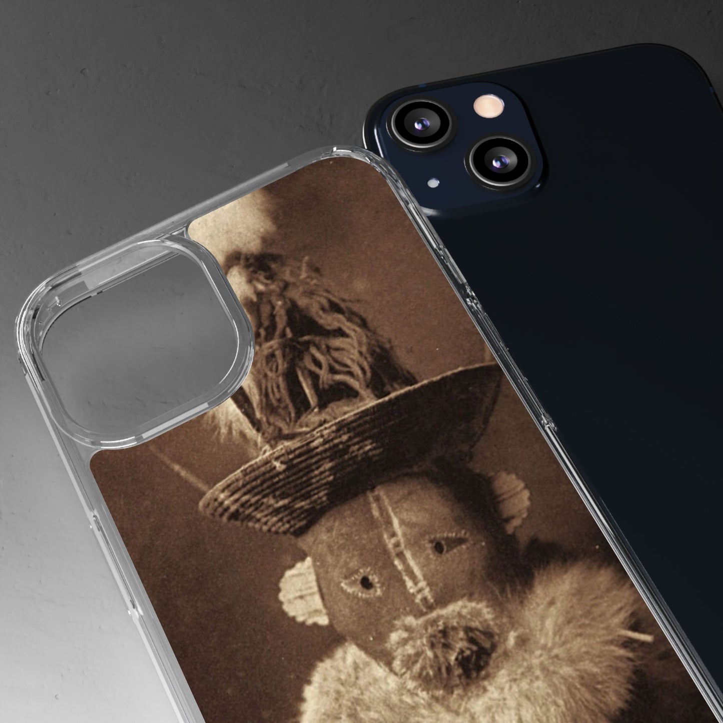 Yei Vintage Ethnic Clear Phone Case, Unique Phone Protector, Bohemian iPhone Case, Artistic Clear Cover, Cultural Phone Accessory
