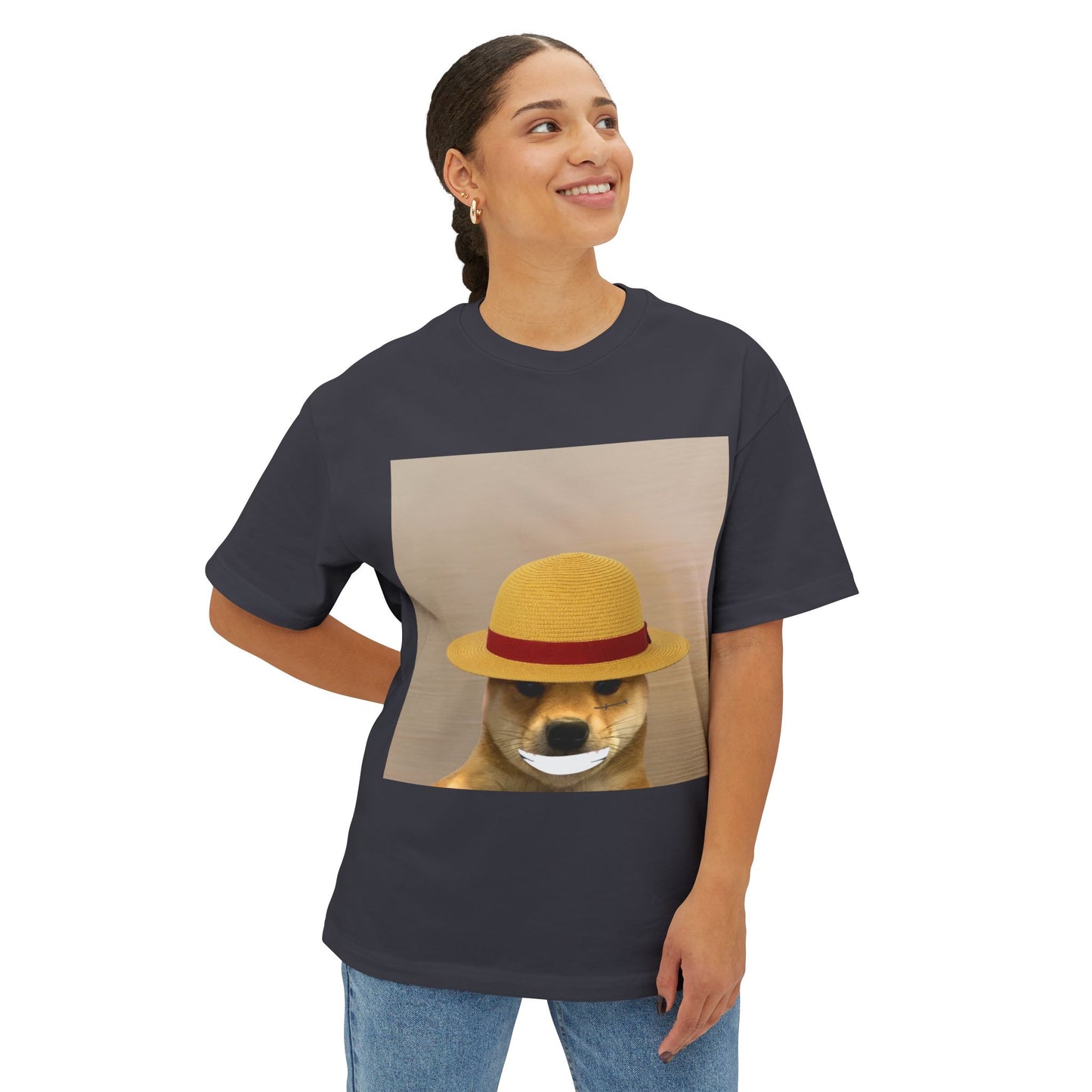 WIF One Piece Oversized Tee, Unisex Graphic Tee, Funny Dog Shirt, Casual Wear, Gift for Dog Lovers, Cute Animal Art