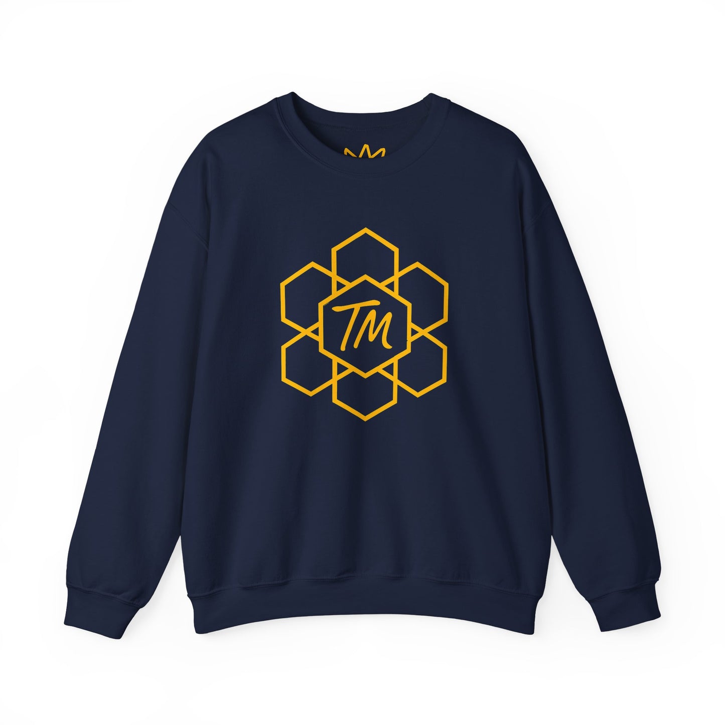 Trench Merch Stylish Honeycomb Crewneck Sweatshirt, Cozy Unisex Sweatshirt, Casual Fall Apparel, Gift for Honey Lovers, Trendy Weekend Wear
