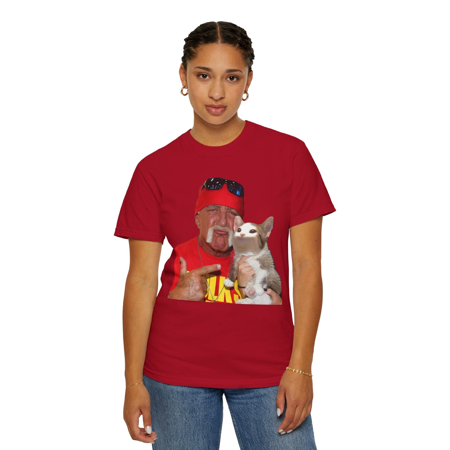 POPCAT Hilarious Unisex T-Shirt: Perfect for Dads, Pet Lovers, Gifts, Funny Apparel, Casual Wear, Cat Lovers