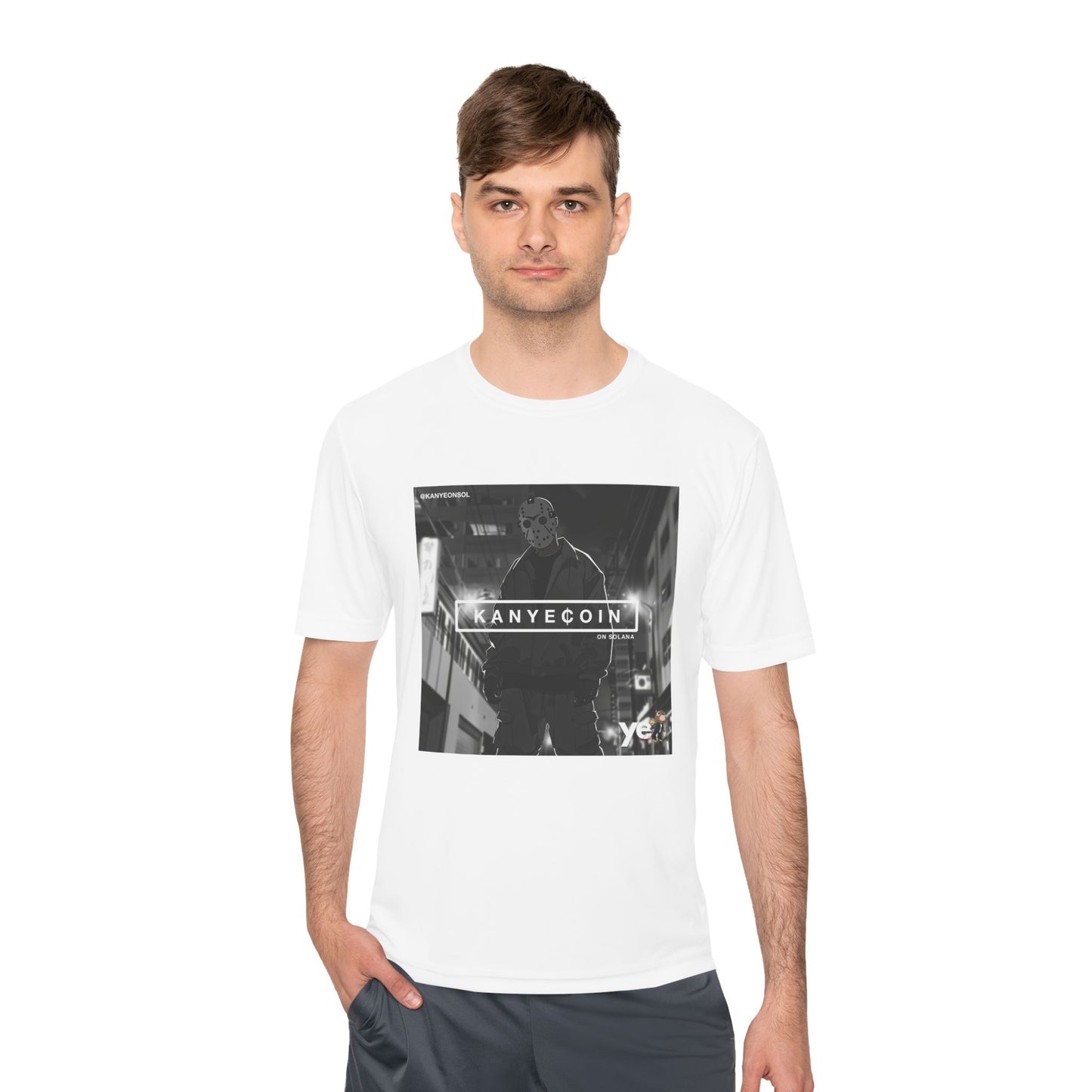 KANYECOIN Unisex Moisture Wicking Tee, Cool Graphic Tee, Music Lover Gift, Urban Style Shirt, Sportswear, Trendy Tee for Fans