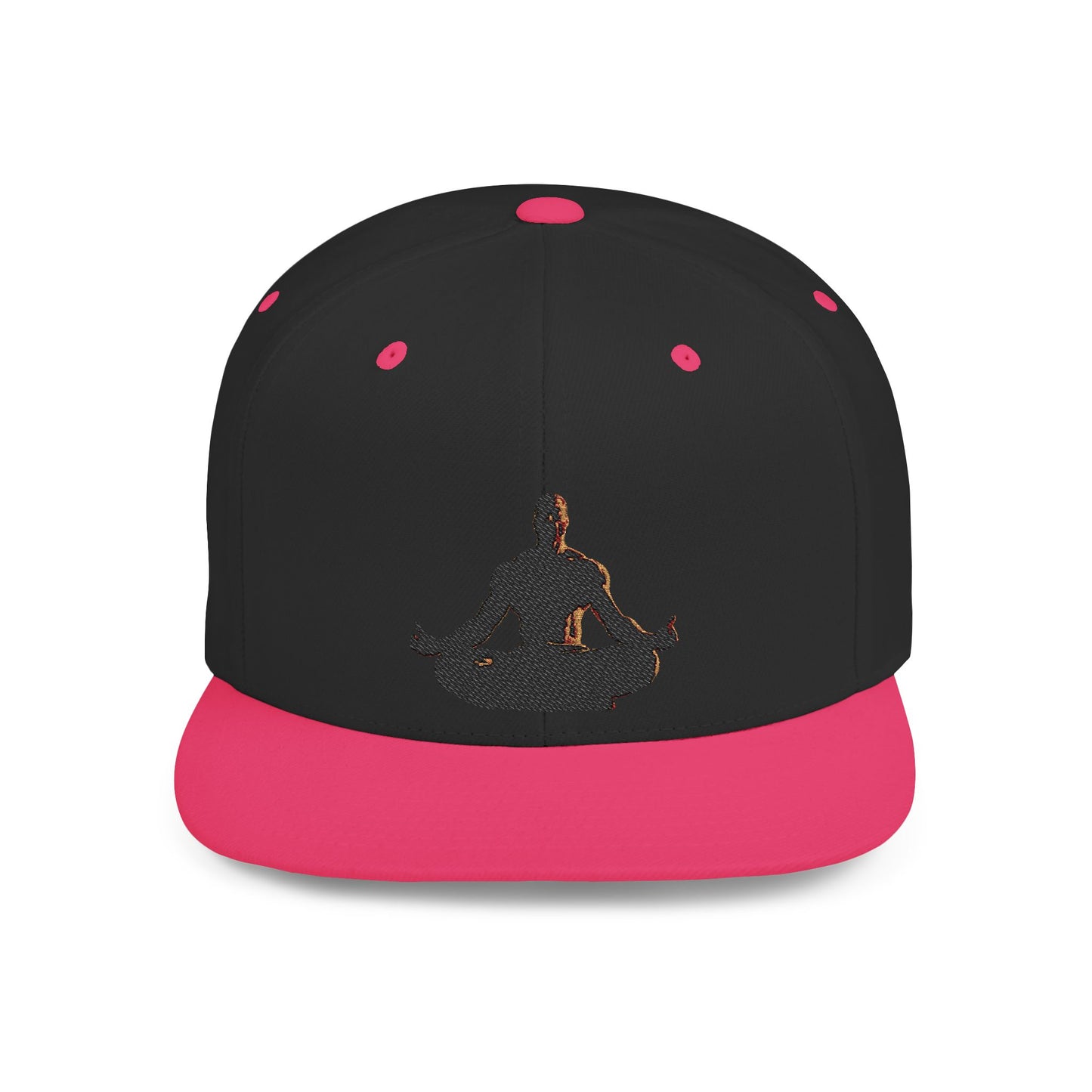 GIGA Zen Meditation Flat Bill Snapback Hat, Mindfulness Cap, Yoga Headwear, Gift for Him/Her, Casual Everyday Wear, Stylish Accessory