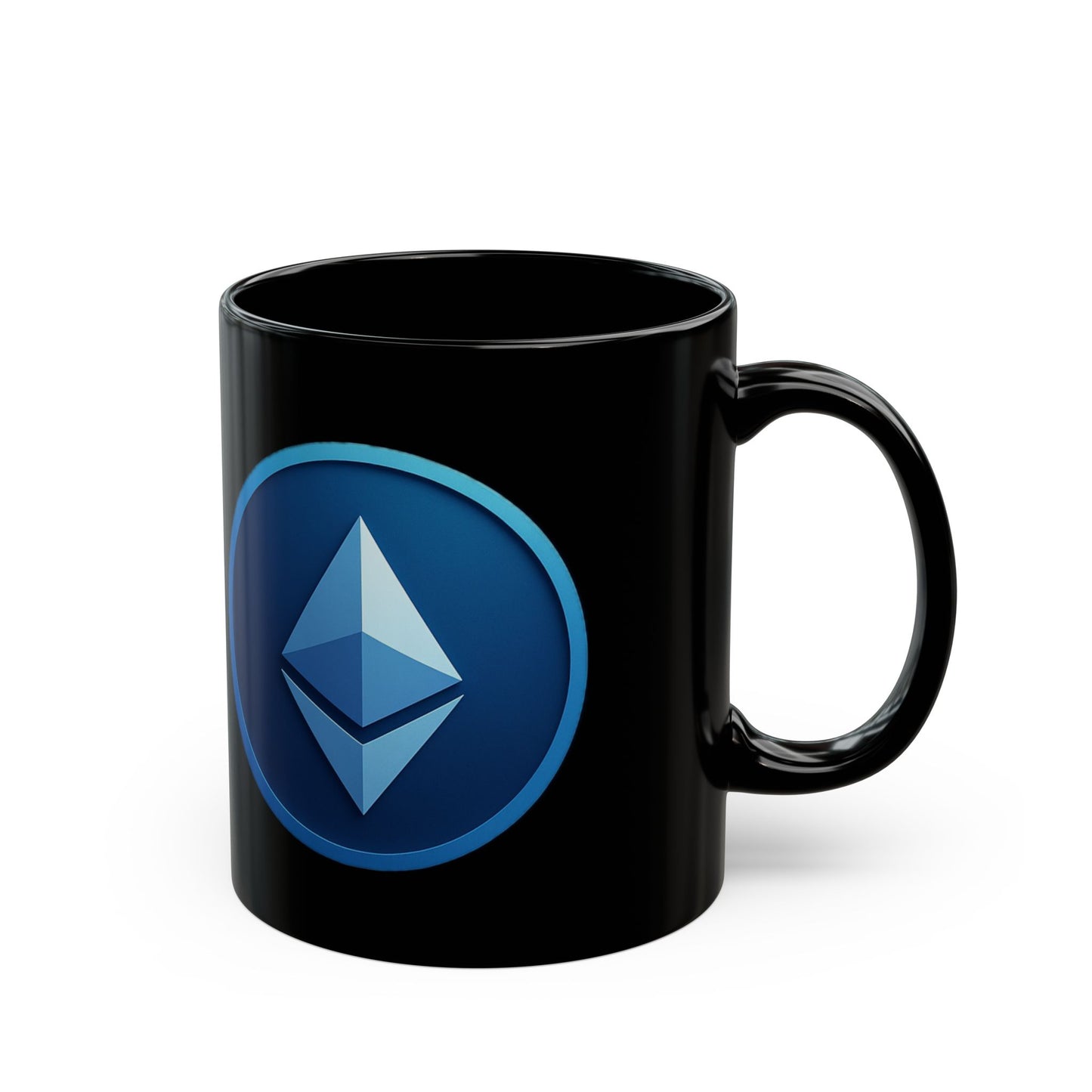 Ethereum Black Mug - Coffee Cup, Gamer Gift, Cryptocurrency Lover, Office Mug, Digital Currency Decor
