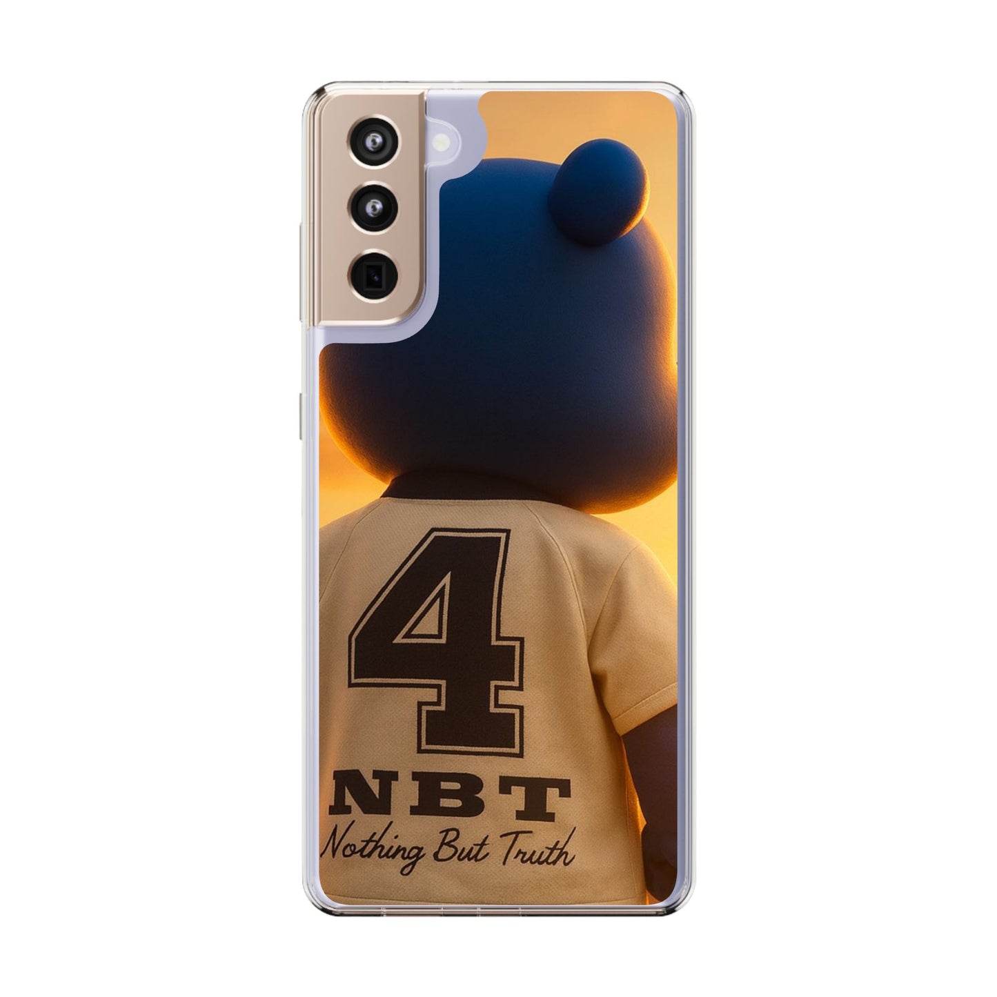 4NBT Trillion Bear Clear Phone Case, Aesthetic Phone Cover, Unique Gift for Animal Lovers, Stylish iPhone Accessory, Perfect for Birthdays