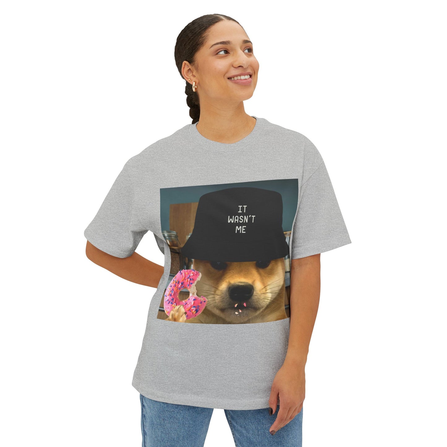 WIF Boxy Tee, Unisex Oversized T-Shirt, Gift for Dog Lovers, Cute Pet Apparel, Casual Everyday Wear, Funny Graphic Tee