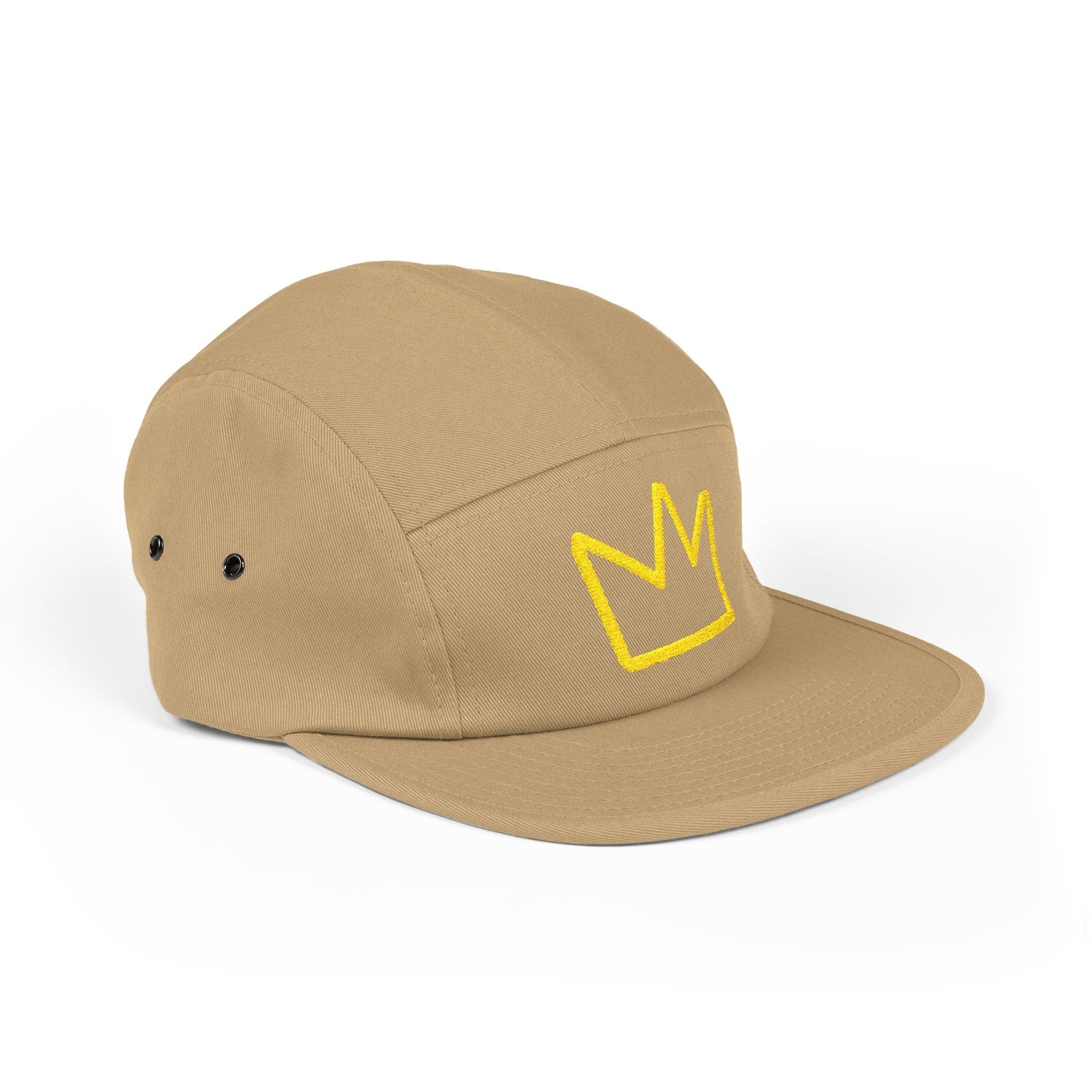 Trench Merch Embroidered 5 Panel Cap with Crown Design - Casual Streetwear Hat, Summer Accessory, Gift for Him/Her, Festival Headwear, Unisex Cap