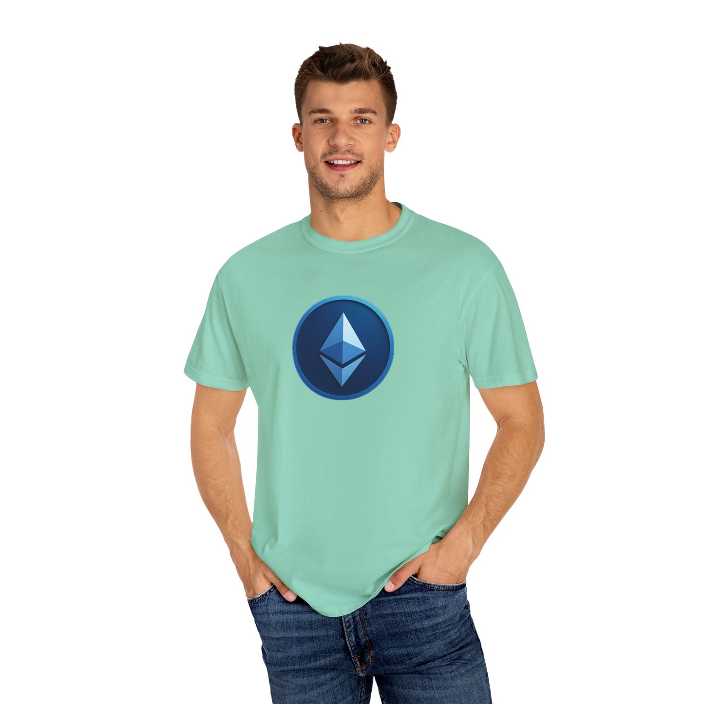 Ethereum Graphic T-Shirt, Unisex Casual Tee, Blockchain Apparel, Gamer Shirt, Crypto Gift, Stylish Streetwear