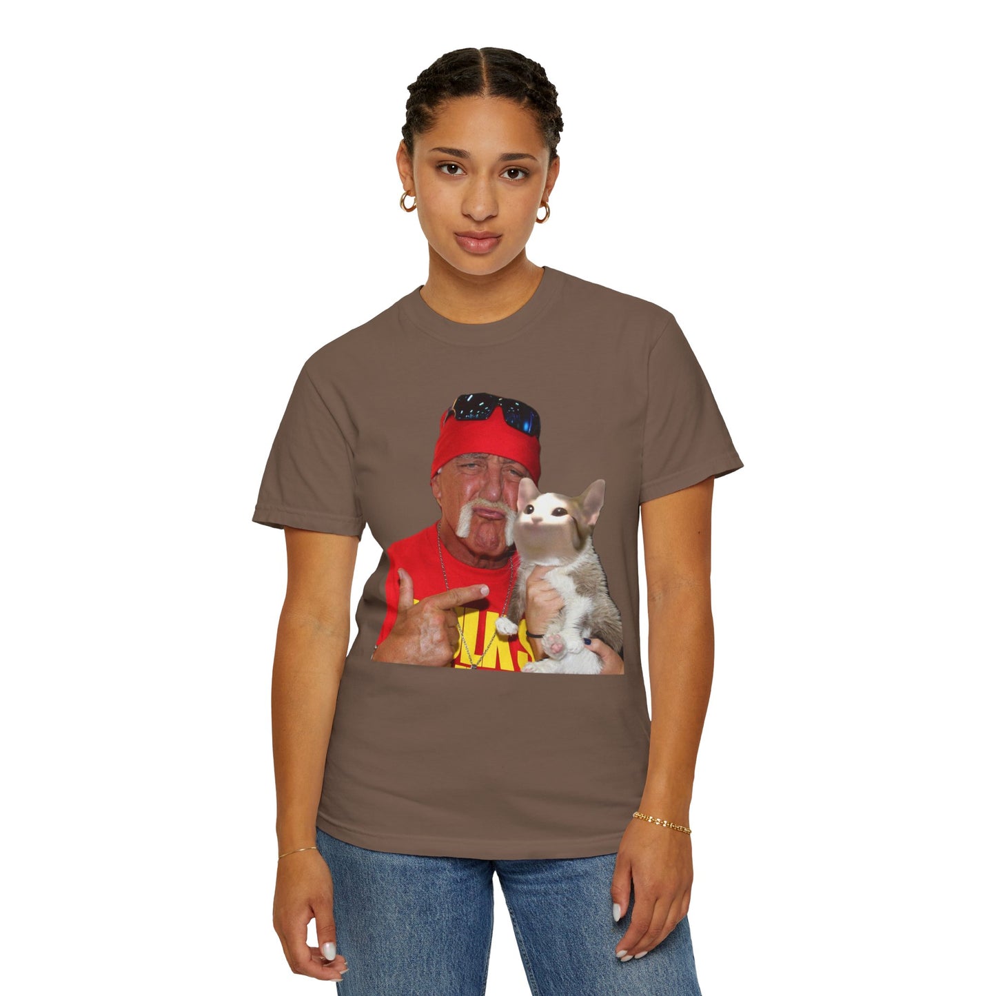 POPCAT Hilarious Unisex T-Shirt: Perfect for Dads, Pet Lovers, Gifts, Funny Apparel, Casual Wear, Cat Lovers