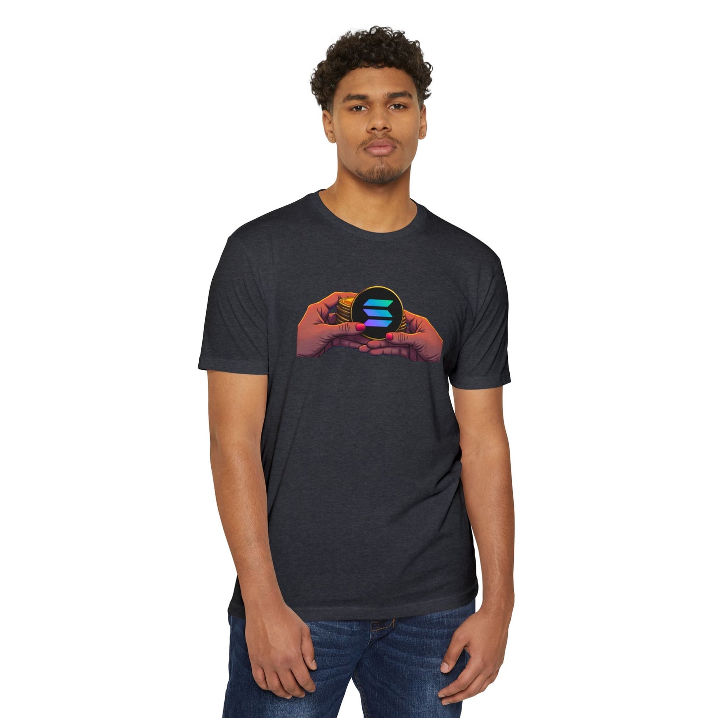 Solana Hands Unisex Jersey T-shirt, Graphic Tee, Trendy Apparel, Gift for Him/Her, Casual Wear, Perfect for Tech Lovers