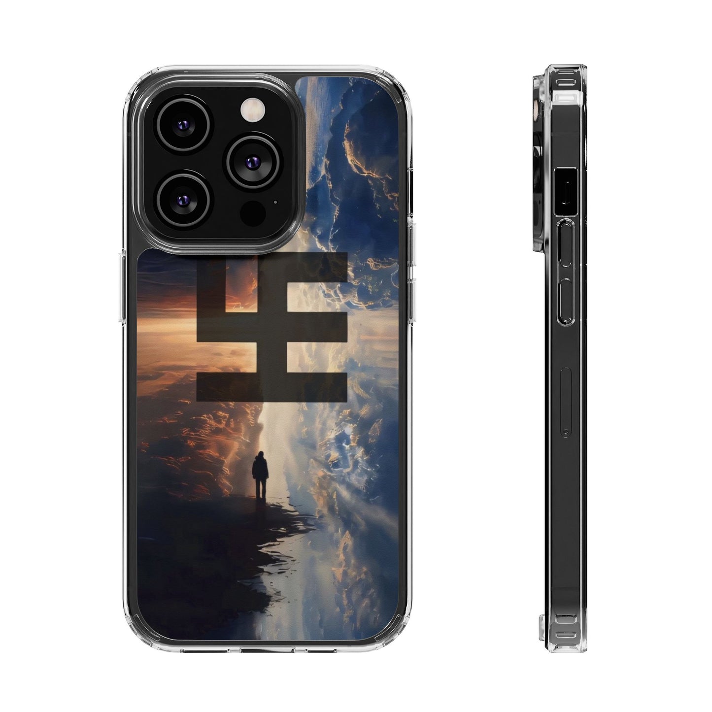 Swasticoin Nature-Themed Clear Phone Case, Unique Phone Cover with Scenic Design, Eco-Friendly Protection, Gift for Travelers, Custom Phone Accessory