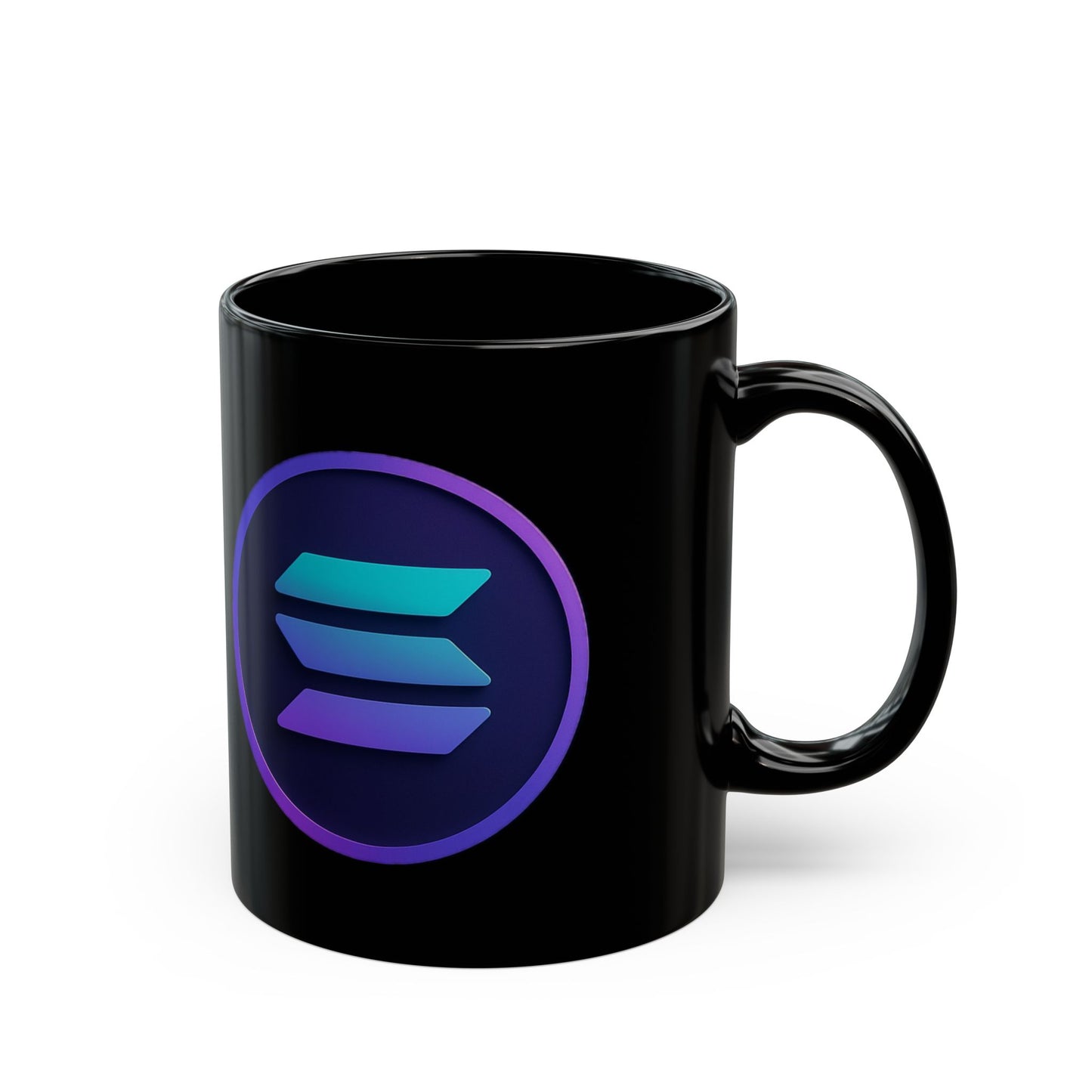 Stylish Solana Black Mug with Gradient Design - Perfect Gift for Coffee Lovers, Home Decor, Office Mug, Collectible, Holiday Gift