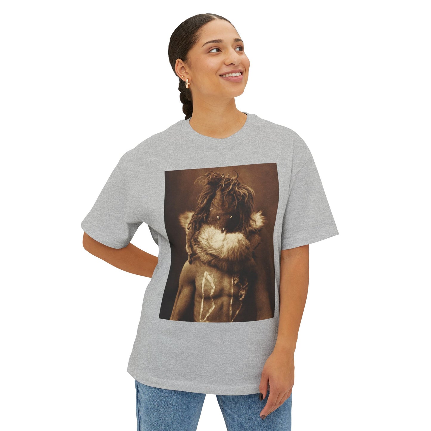 Yei Spirit Oversized Tee – Unique Graphic Tee, Unisex Streetwear, Vintage Look, Festival Wear, Boho Style Shirt