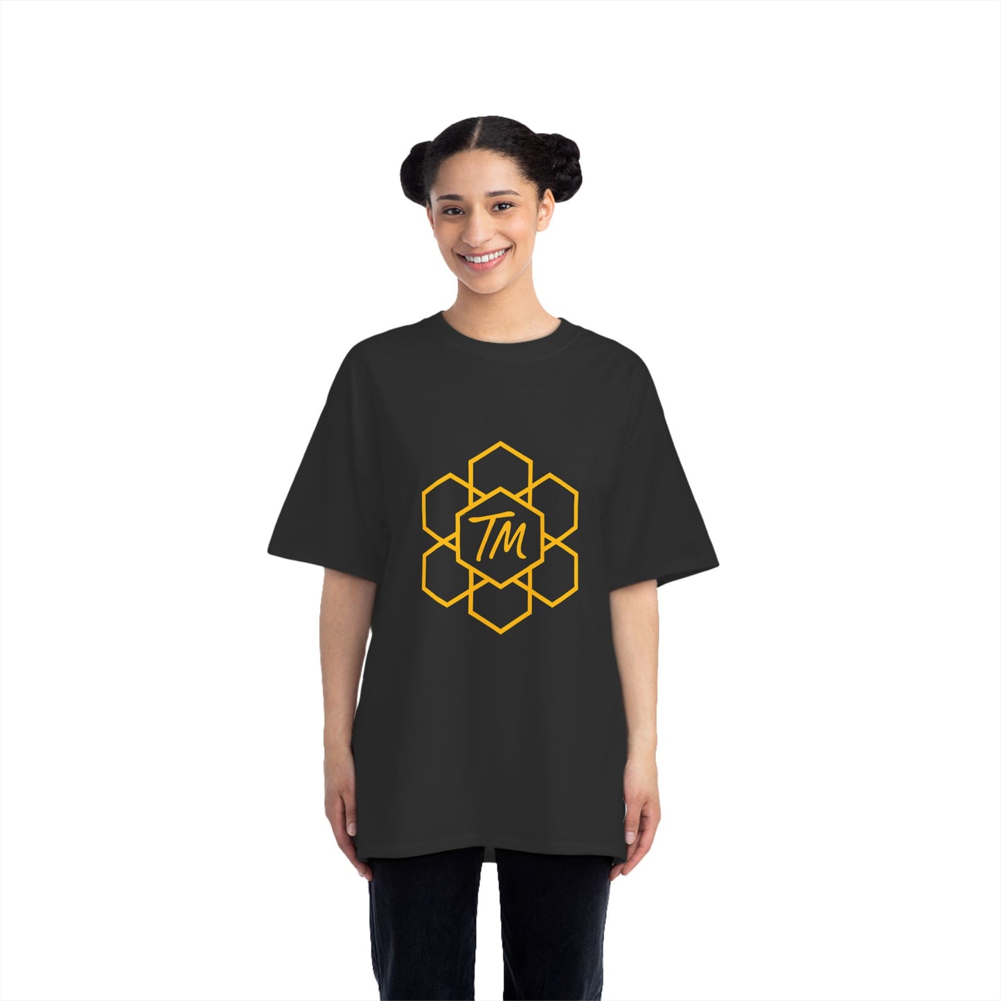 Trench Merch Short-Sleeve T-Shirt with Hexagon Design, Casual Tee for Every Day, Graphic Shirt for Gifts, Summer Wear, Unisex Apparel
