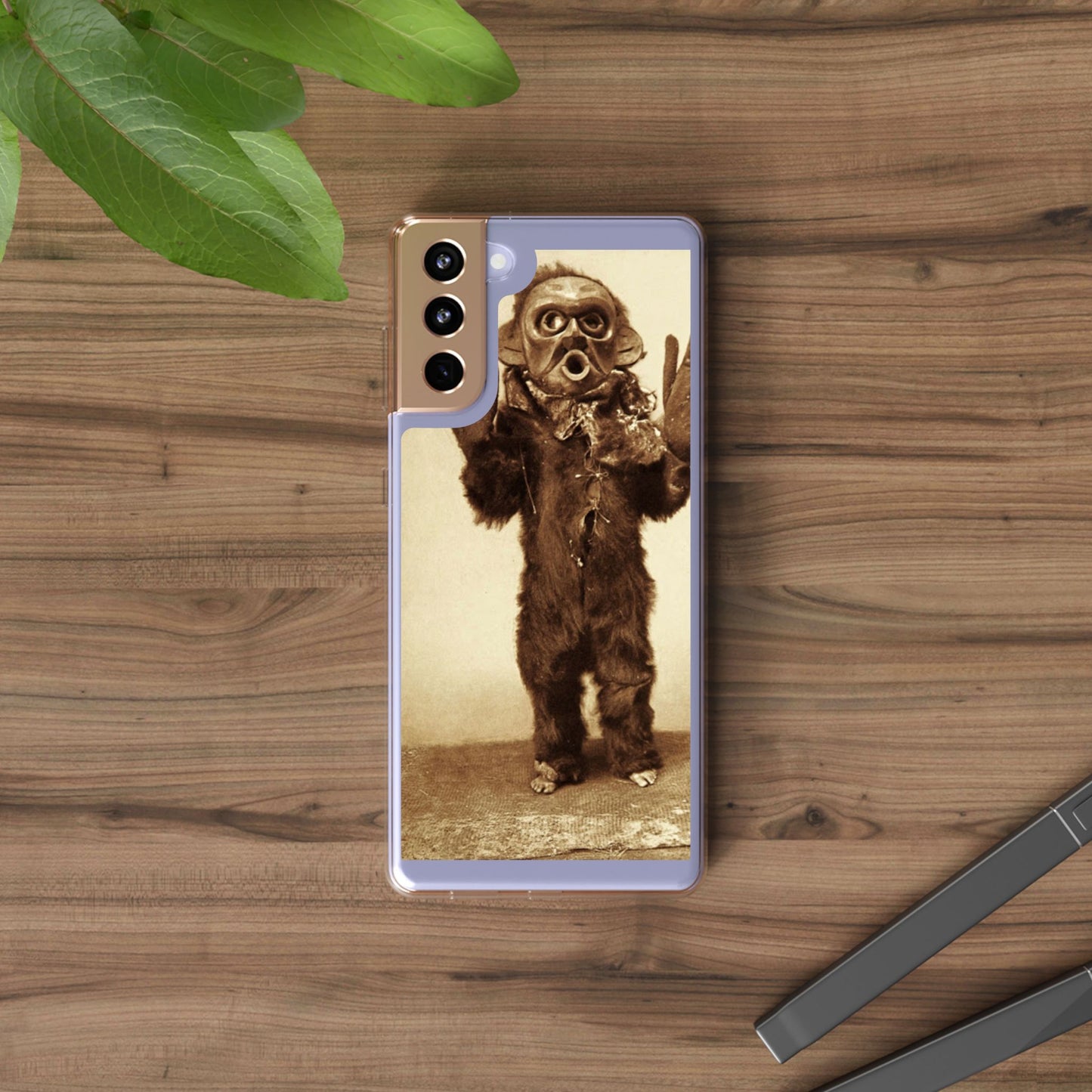 Yei Vintage Monster Clear Phone Case, Unique Phone Cover, Halloween Gift, Retro Style Case, Fun Accessories