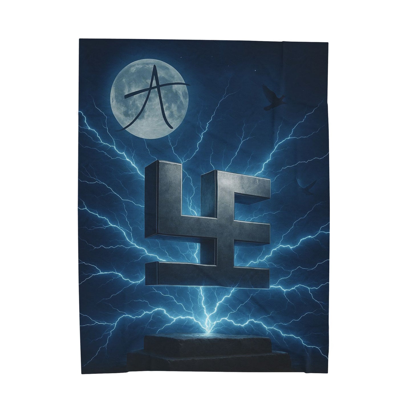 Swasticoin Mystical Lightning Velveteen Plush Blanket, Cozy Throw for Home Décor, Perfect for Gifting, Movie Nights, and Spirit Festivals