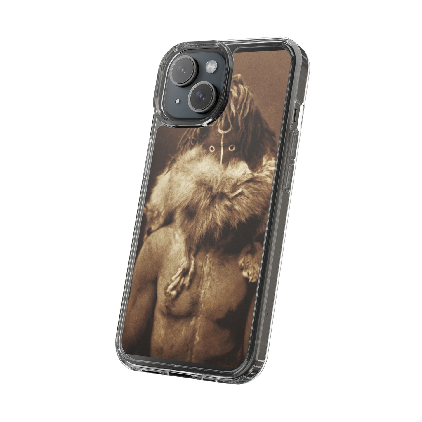 Yei Vintage Art Phone Case, Clear Case, Unique Gift for Art Lovers, Bohemian Style, Customizable Phone Cover, Trendy Accessories