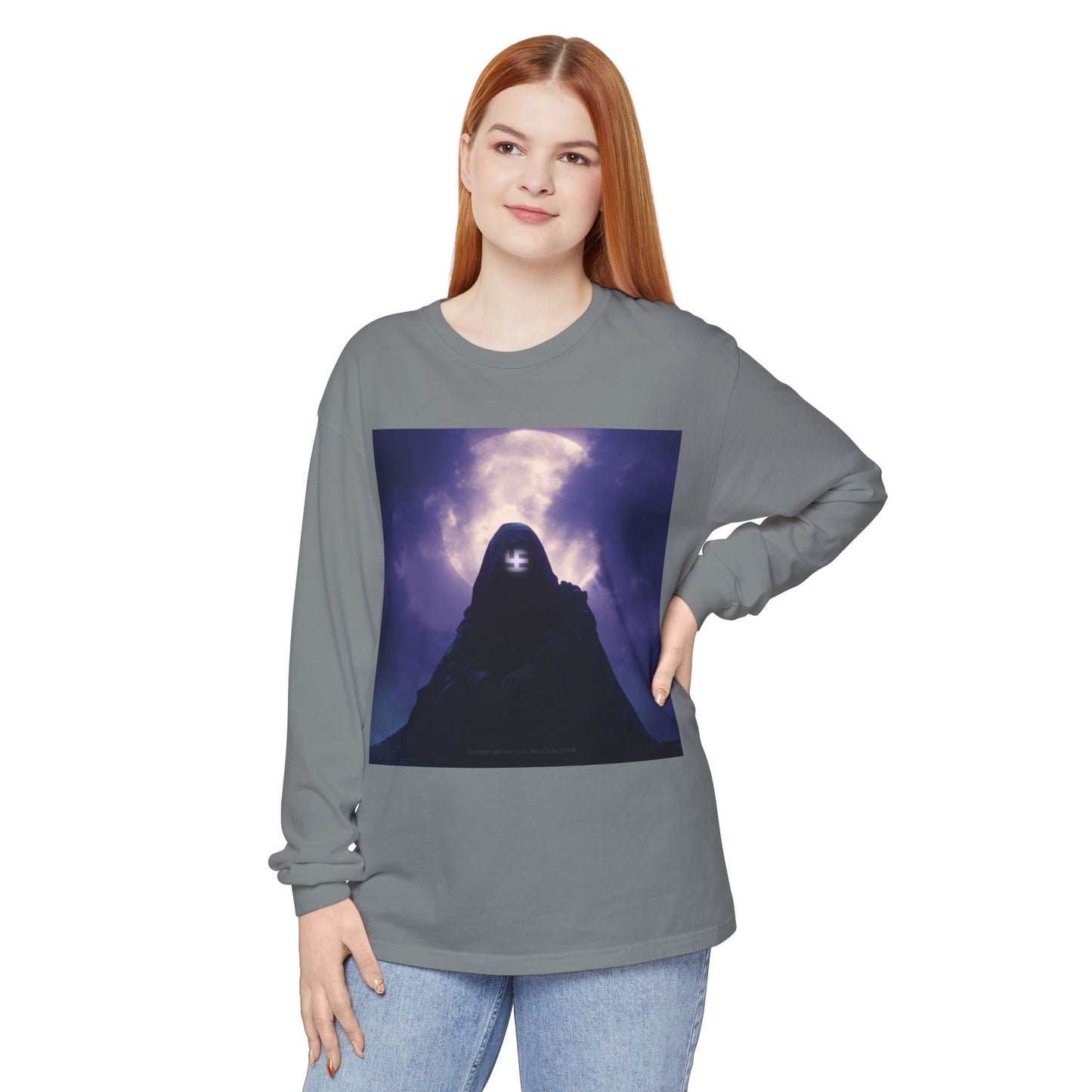 Swasticoin Mystical Mountain Long Sleeve T-Shirt | Unisex Graphic Tee, Trendy Layering Top, Casual Wear, Perfect Gift for Adventurers