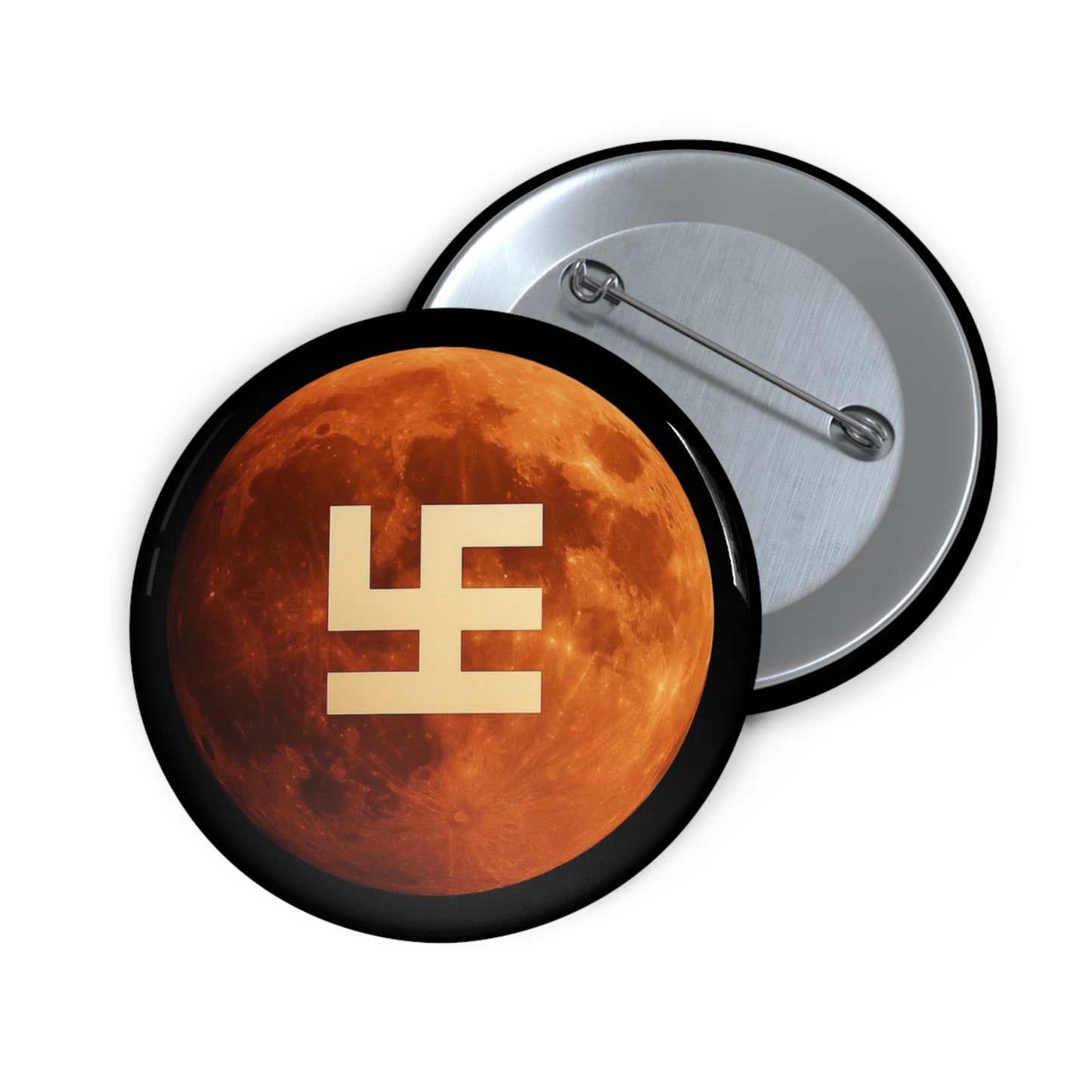 Swasticoin Custom Moon Phase Pin Buttons | Unique Badges for Jackets, Bags, Gifts, Festivals, Collectors