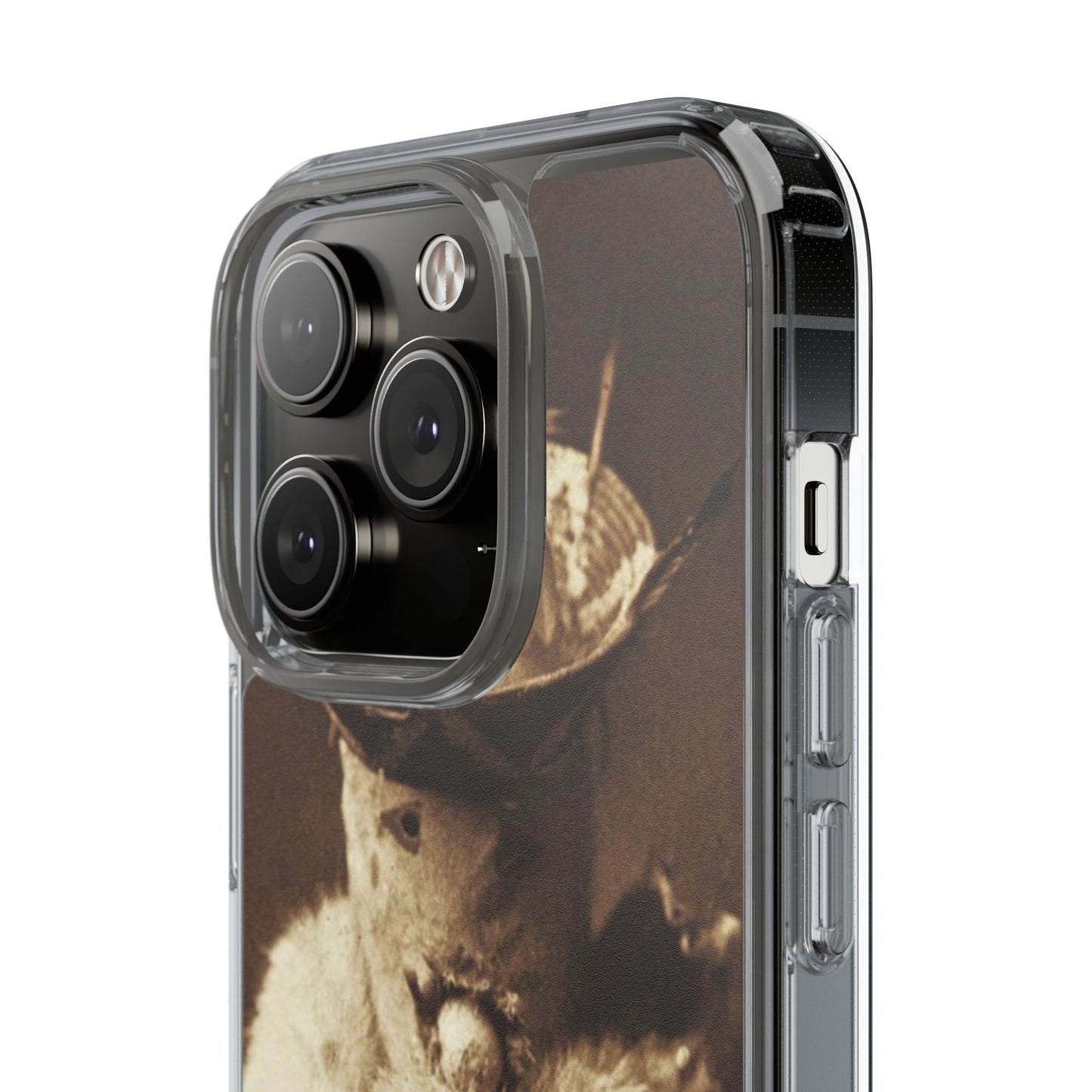 Yei Vintage Cat Photography Phone Case, Clear Cases, Unique Gift for Cat Lovers, Phone Accessory, Stylish Tech Gear, Animal Art