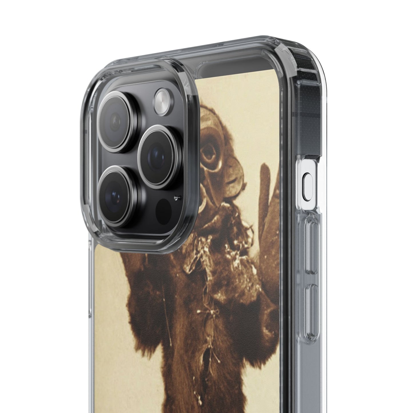 Yei Vintage Monster Clear Phone Case, Unique Phone Cover, Halloween Gift, Retro Style Case, Fun Accessories