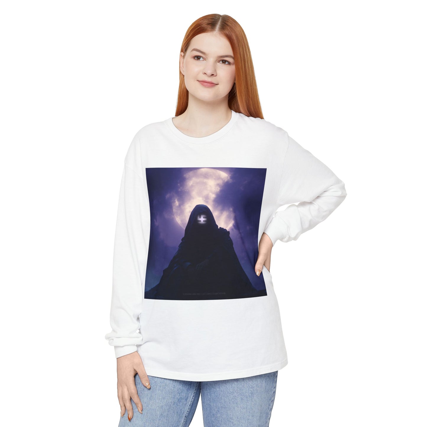 Swasticoin Mystical Mountain Long Sleeve T-Shirt | Unisex Graphic Tee, Trendy Layering Top, Casual Wear, Perfect Gift for Adventurers