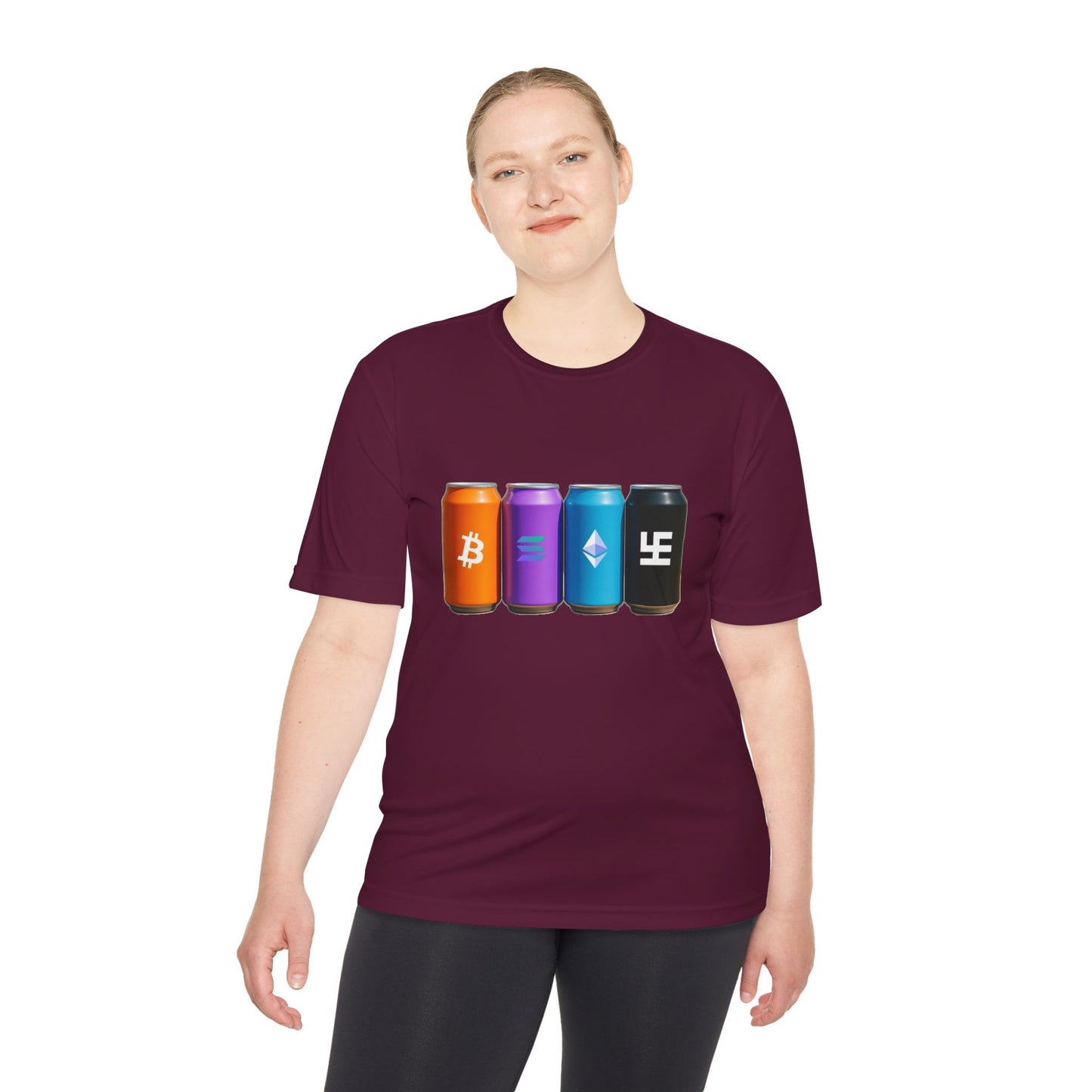 Swasticoin/Crypto Cans Unisex Moisture Wicking Tee, Perfect for Gamers, Crypto Enthusiasts, Gift for Tech Lovers, Casual Wear, Sports Shirt