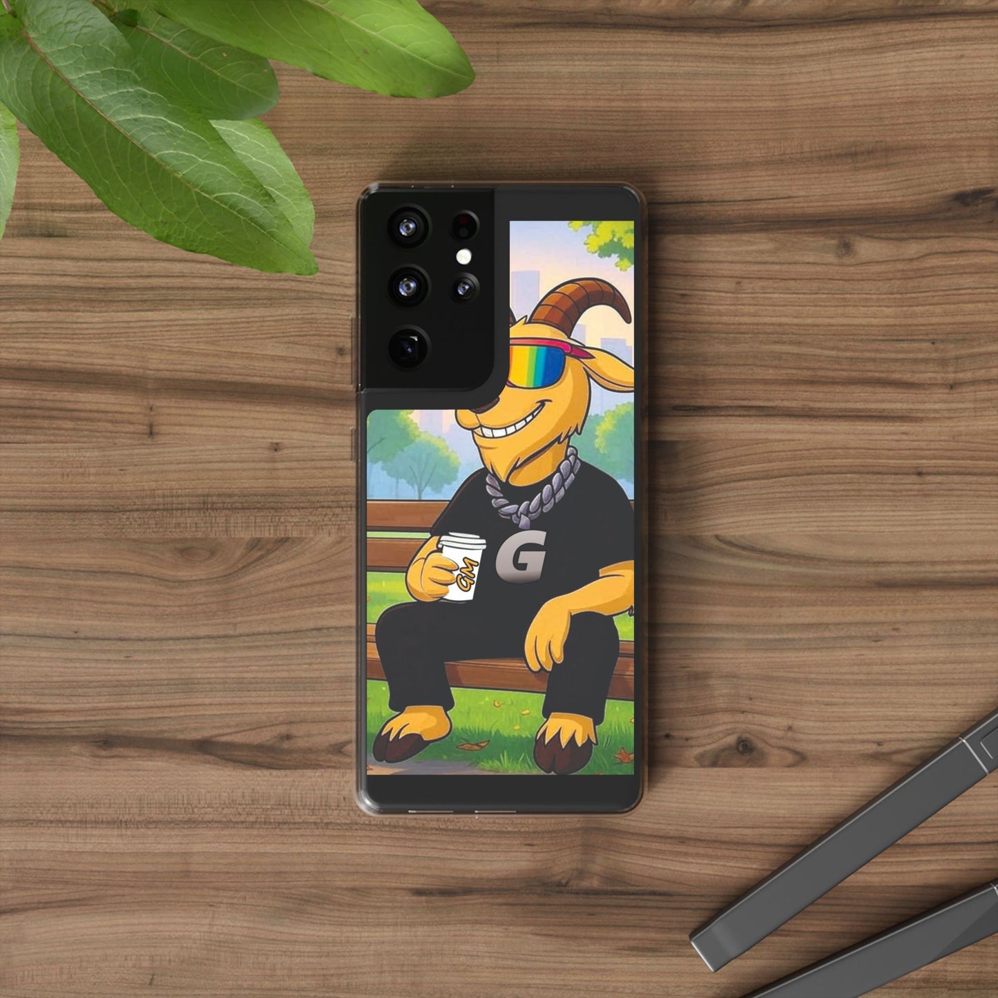 Vibrant Goat Clear Phone Case, Fun Smartphone Cover, Animal Lover Gift, Stylish Tech Accessory, Unique Phone Protection