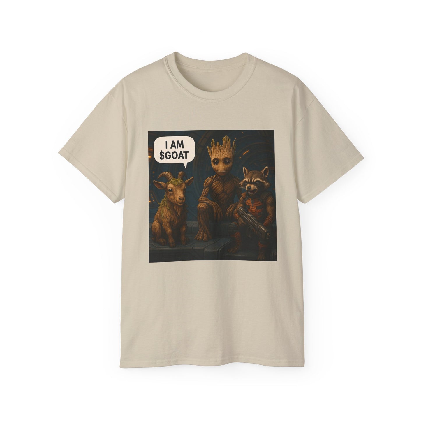Goat Graphic Tee for Fans of Humor, Perfect Gift for Birthdays, Casual Wear, Geeky Apparel, I AM GOAT Theme