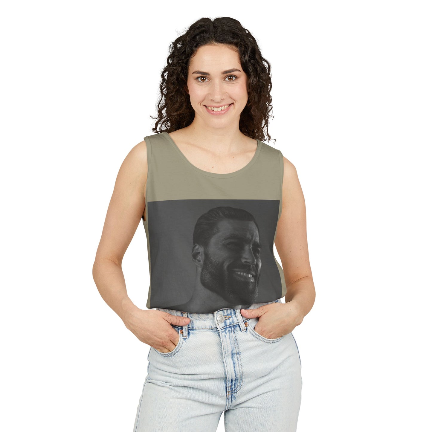 GIGA Unisex Garment-Dyed Tank Top, Summer Apparel, Funny Graphic Tee, Workout Wear, Unique Gift Idea, Casual Outfit