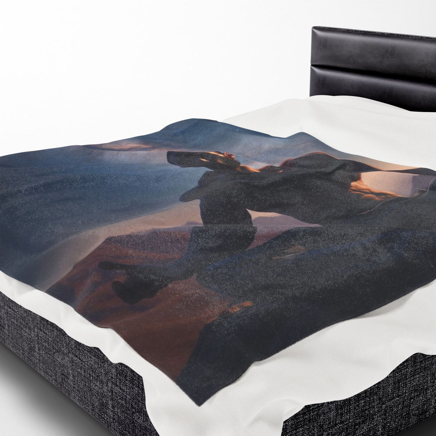 GIGA Meditation Velveteen Plush Blanket, Cozy Throw for Mindfulness, Spiritual Decor, Gift for Wellness, Home Relaxation