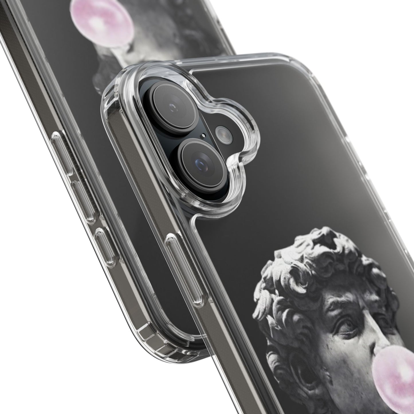 @ye Clear Phone Case with David Statue Design, Modern Phone Accessory for Art Lovers, Unique Gift, Customizable Compatible Soft Case