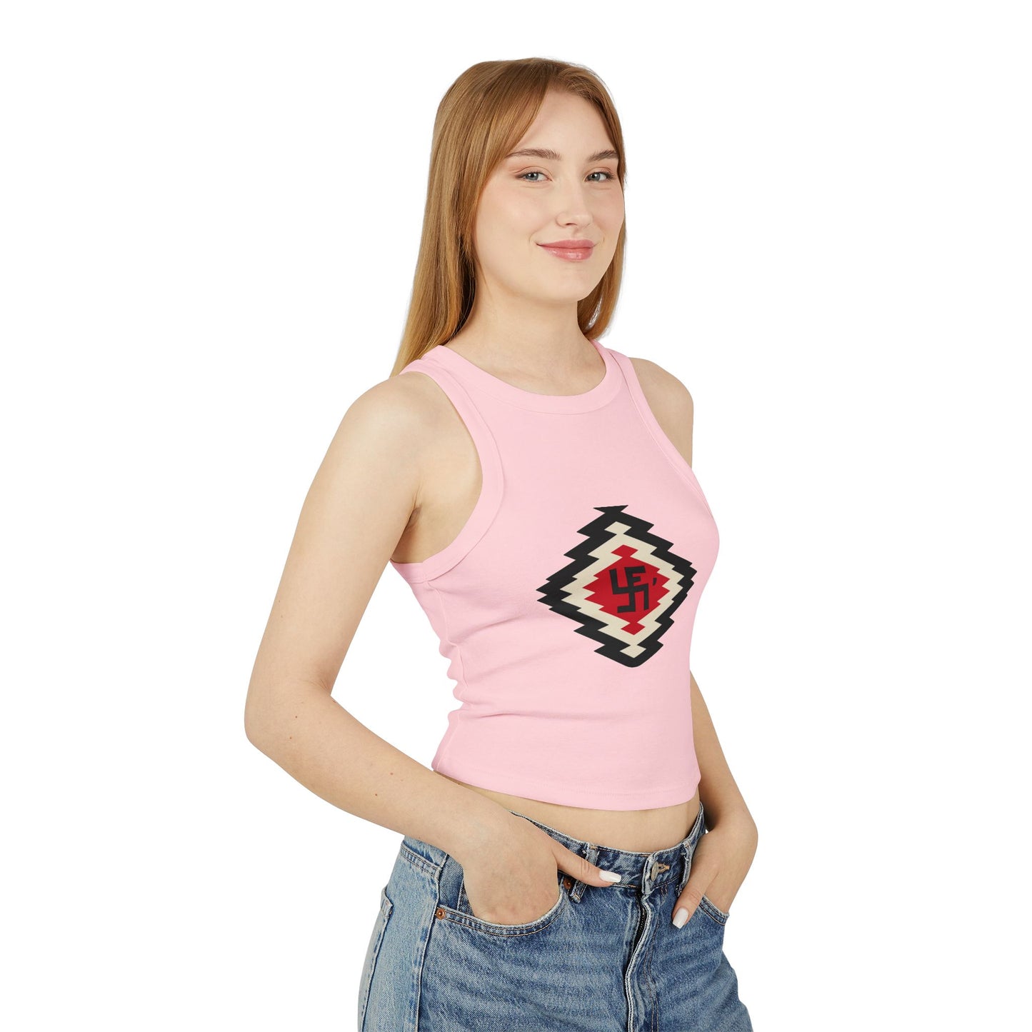 Yei Stylish Women's Crop Tank Top with Aztec Design - Summer Essential, Casual Wear, Beach Outfit, Festival Top, Layering Piece